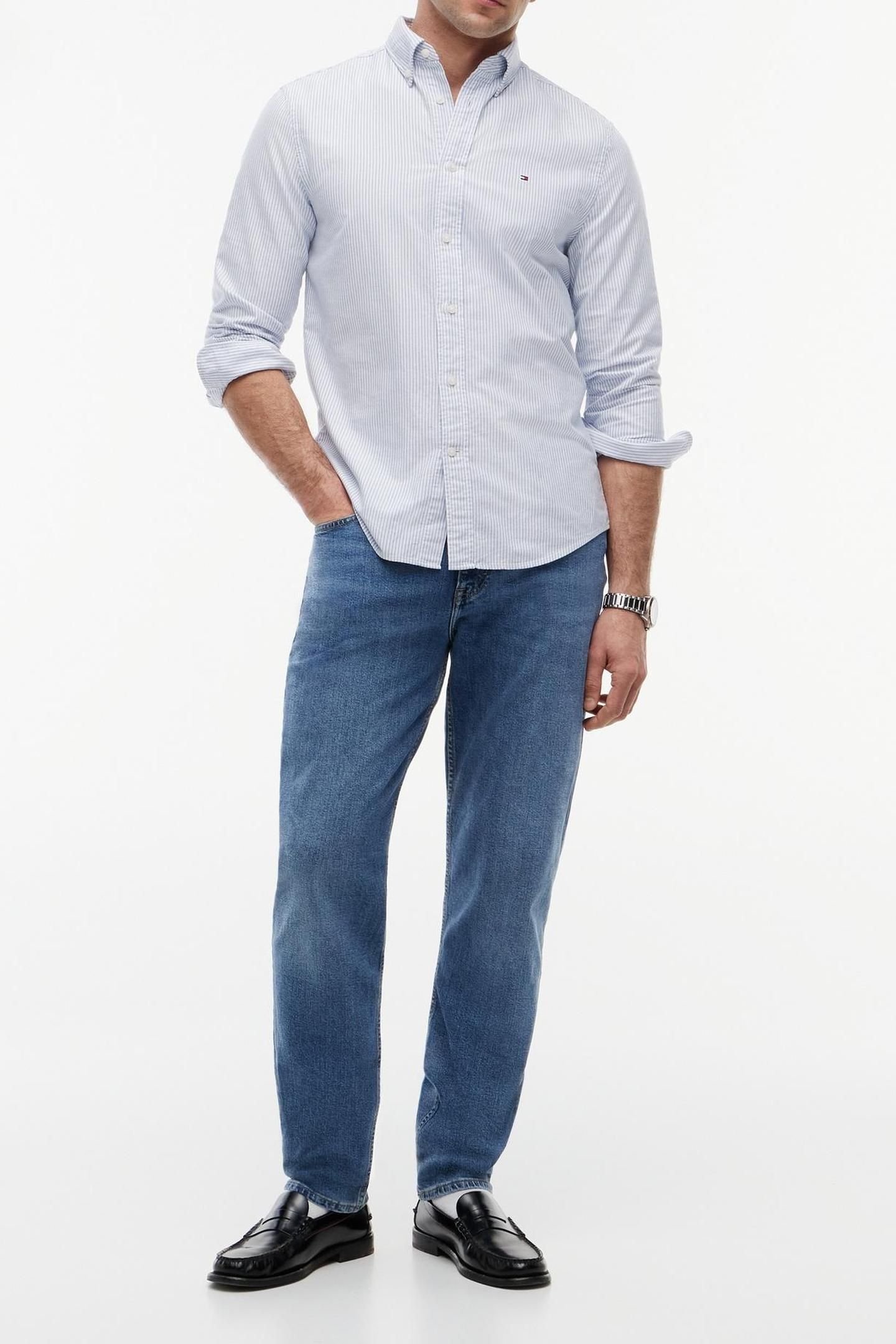 HERITAGE OXFORD STRIPE SHIRT BLUE/WHITE 3
