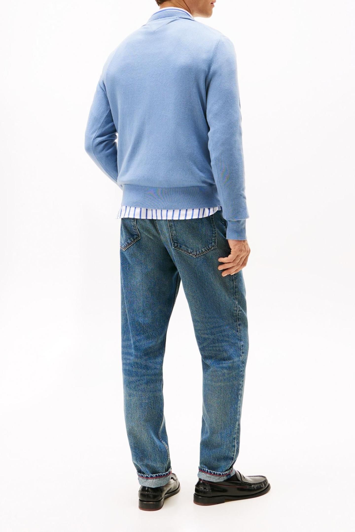 PIMA COTTON CASHMERE SWEATER BRISK BLUE 2