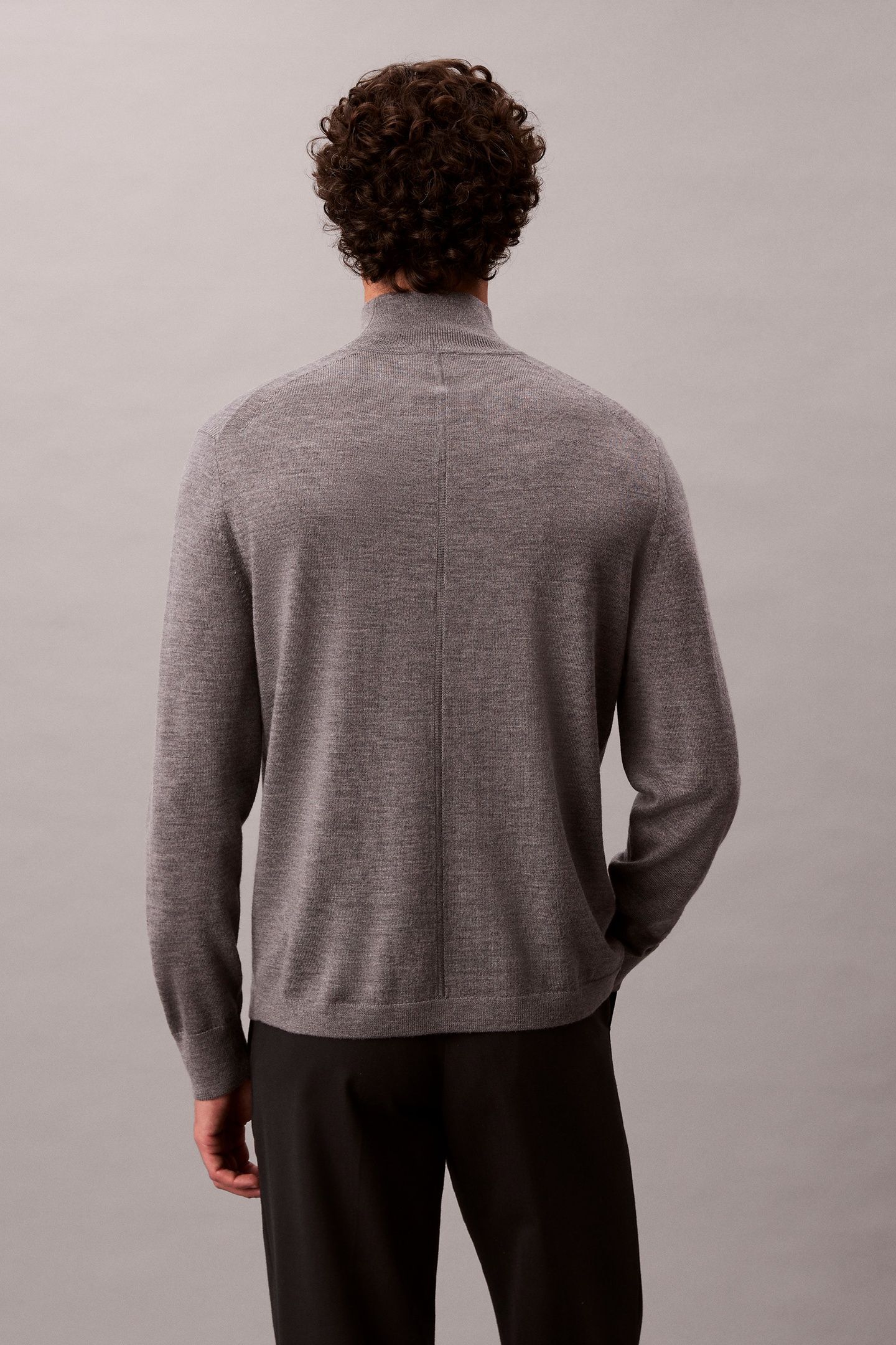 LS MERINO MOCK NECK MEDIUM GREY HEATHER 2