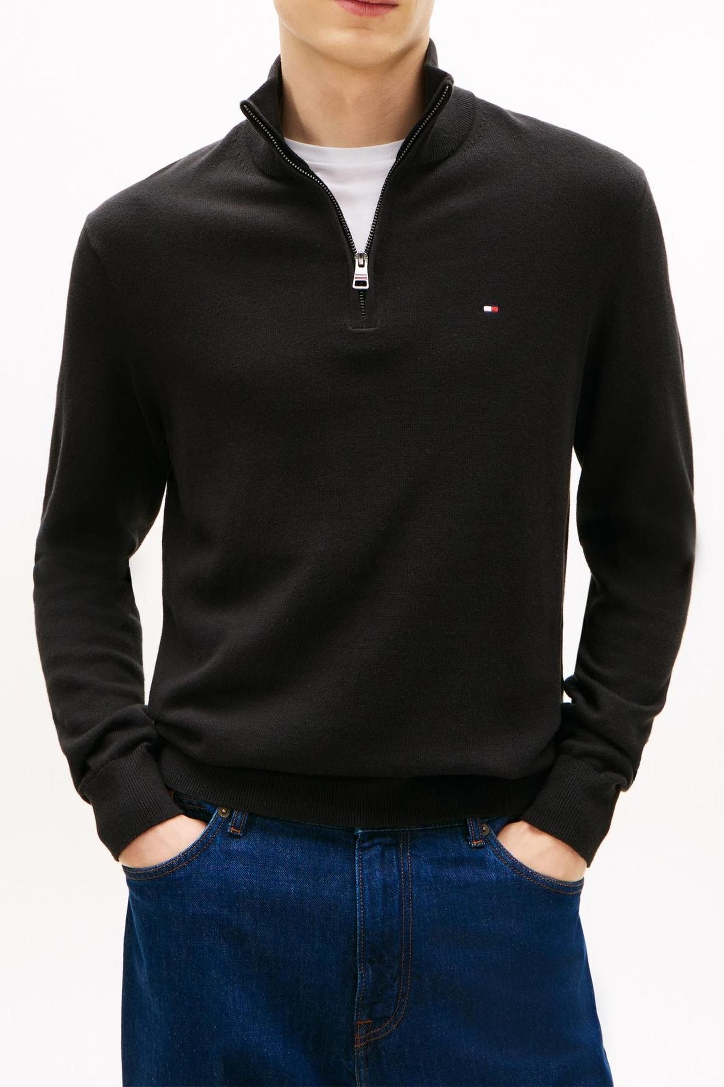 PIMA COTTON CASHMERE SWEATER BLACK 5