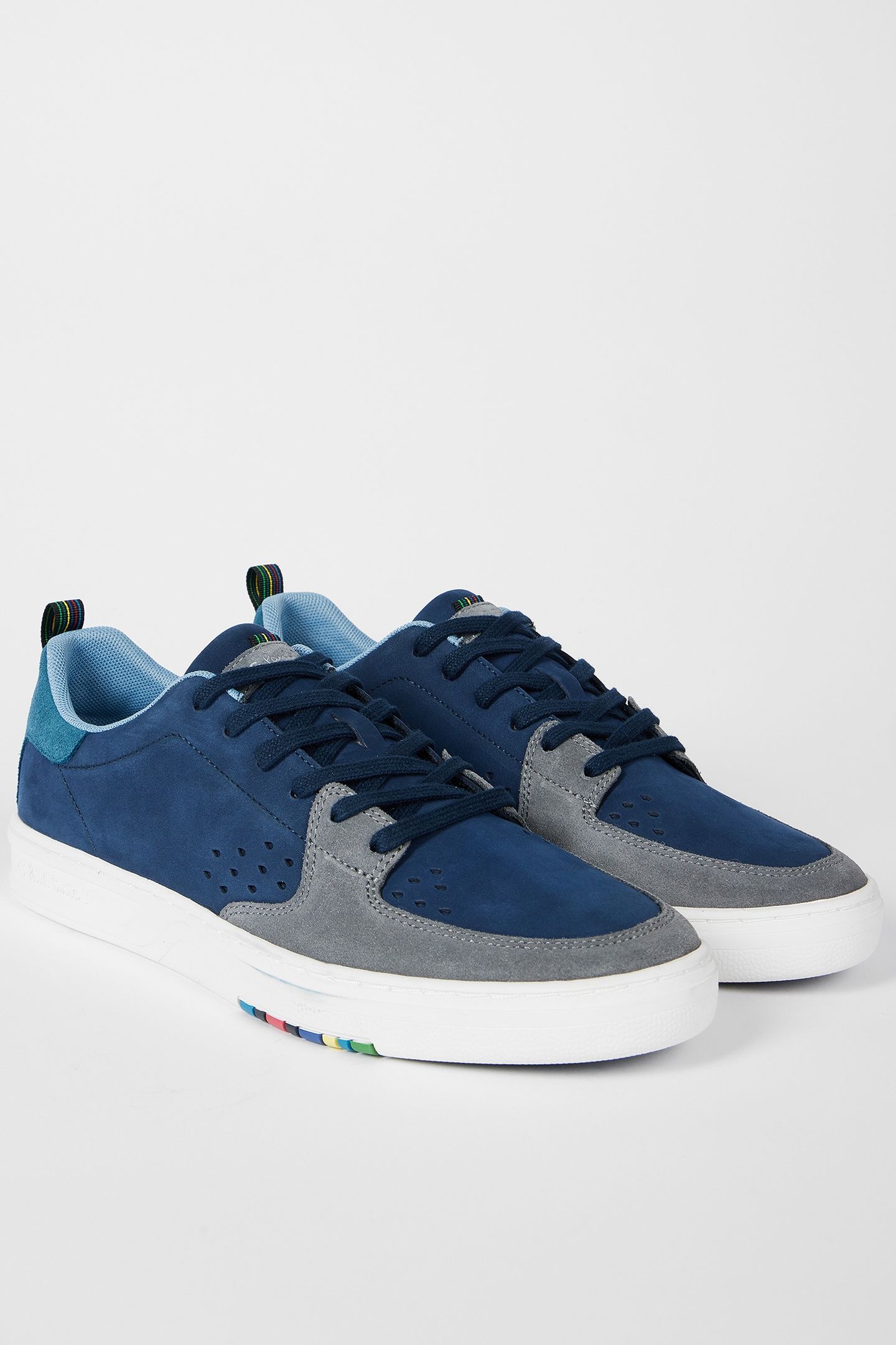 MENS SHOE COSMO NAVY GREY TOE WHITE 6