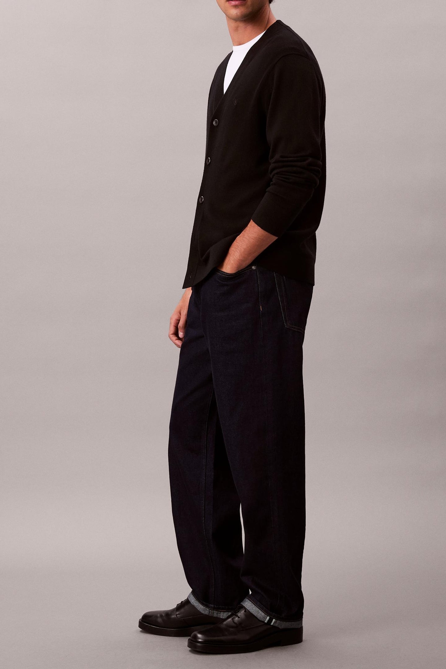 LS 100% MERINO CARDIGAN BLACK 5