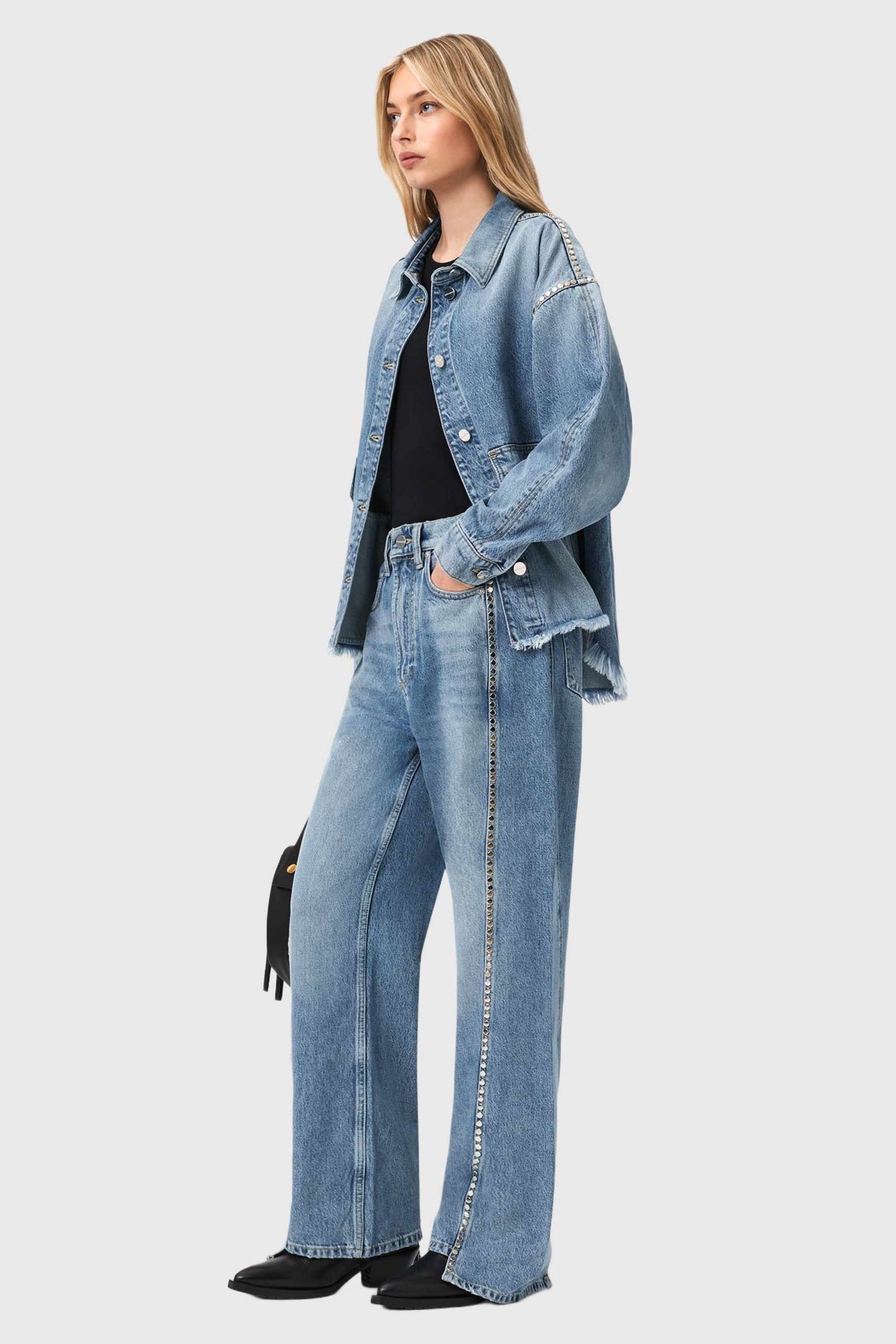 FRANKIE STUD JEAN VINTAGE INDIGO 8