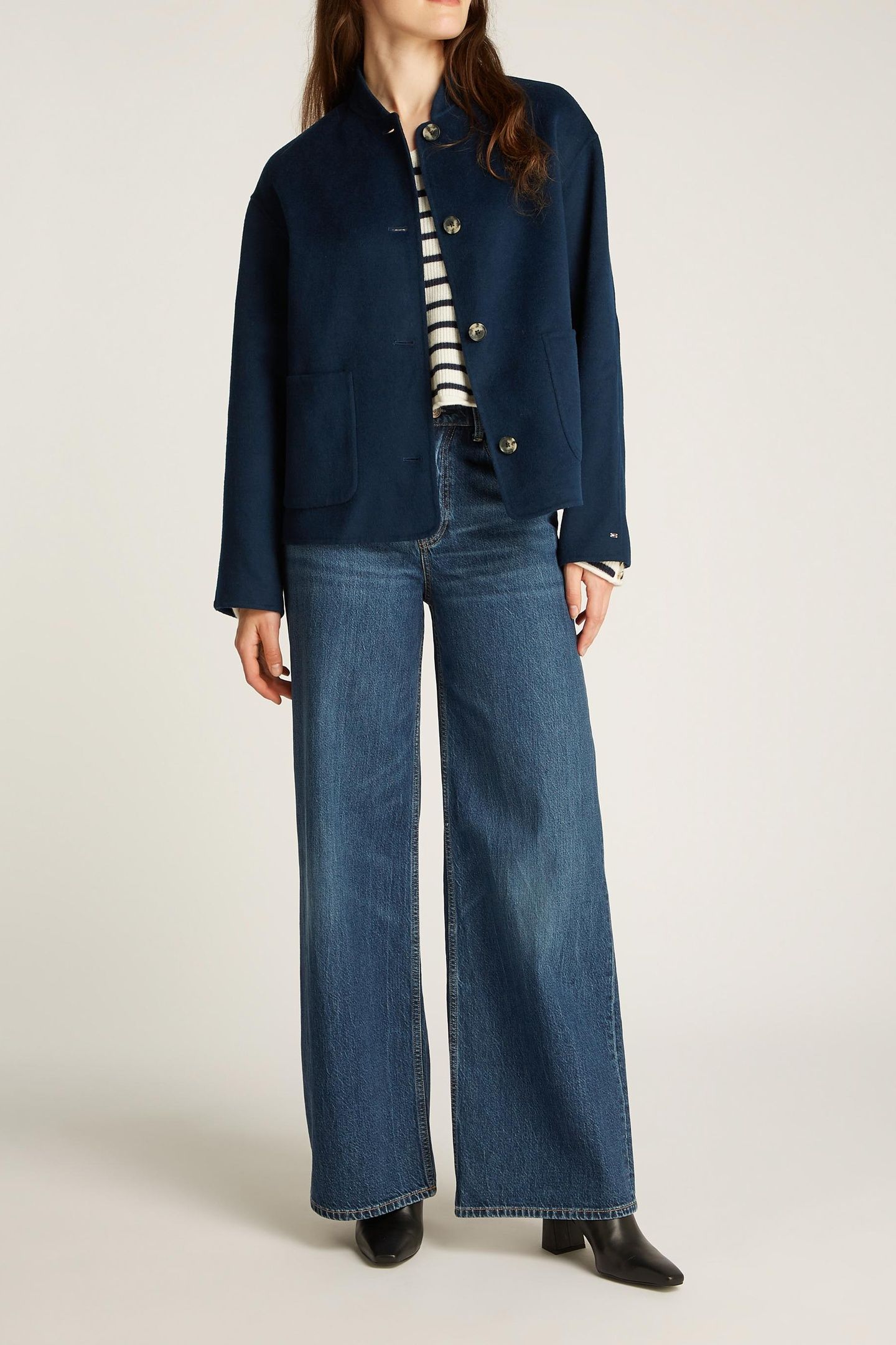 DF WOOL BOMBER JACKET DARK NIGHT NAVY 1