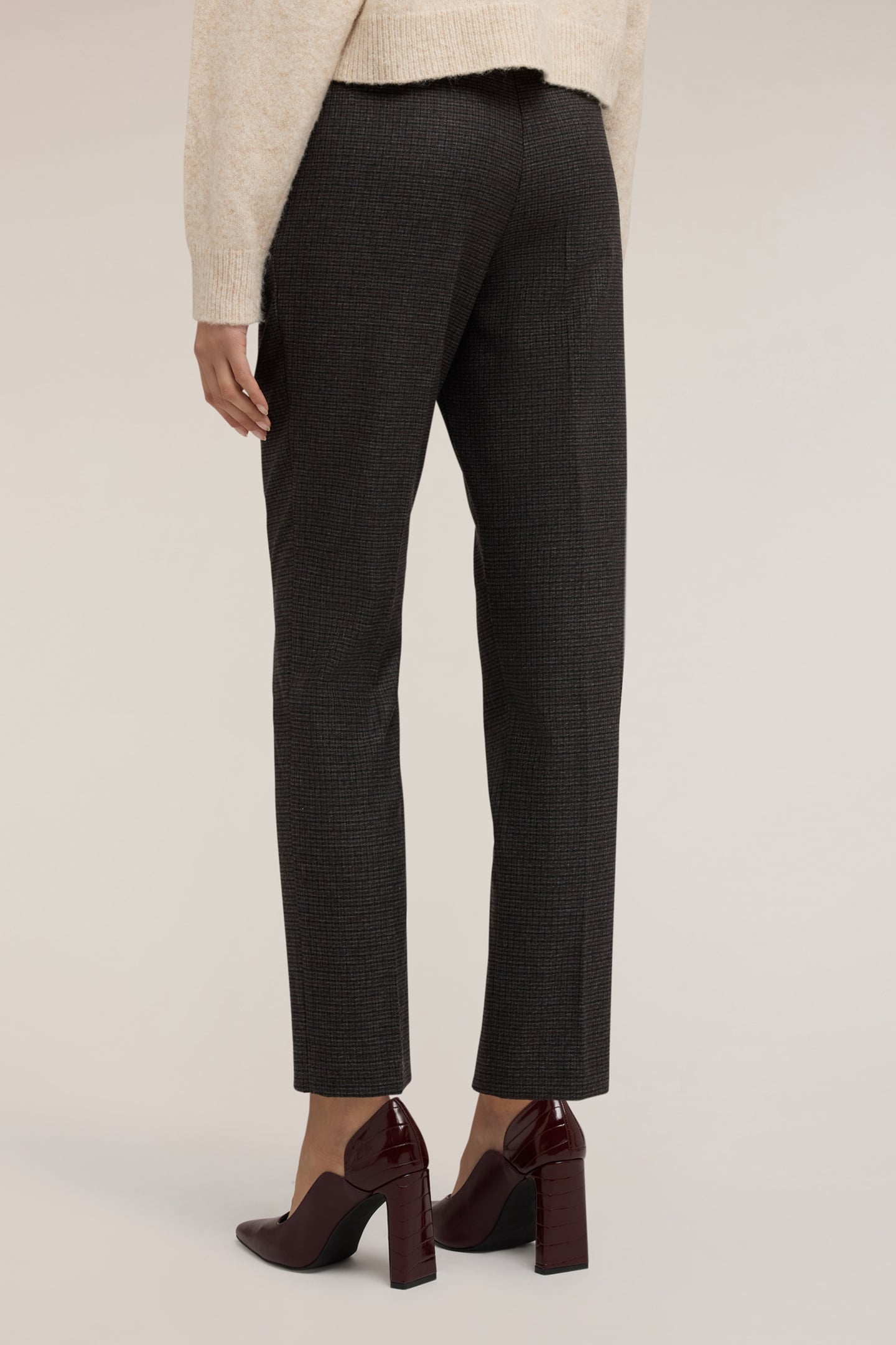 REGULAR PANTS IN YARN-DYED FABRIC GREY 3