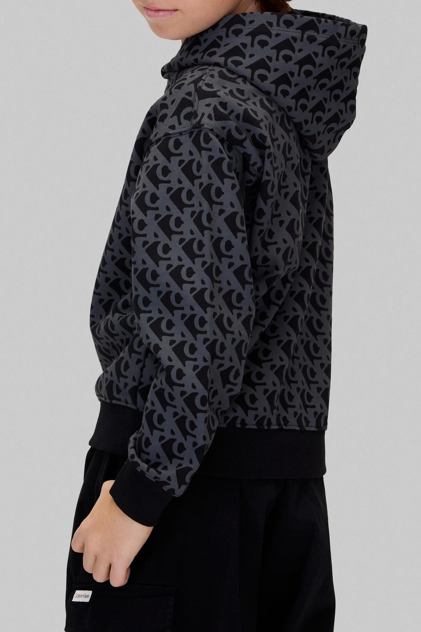 BOYS LOGO HOODIE BLACK 5