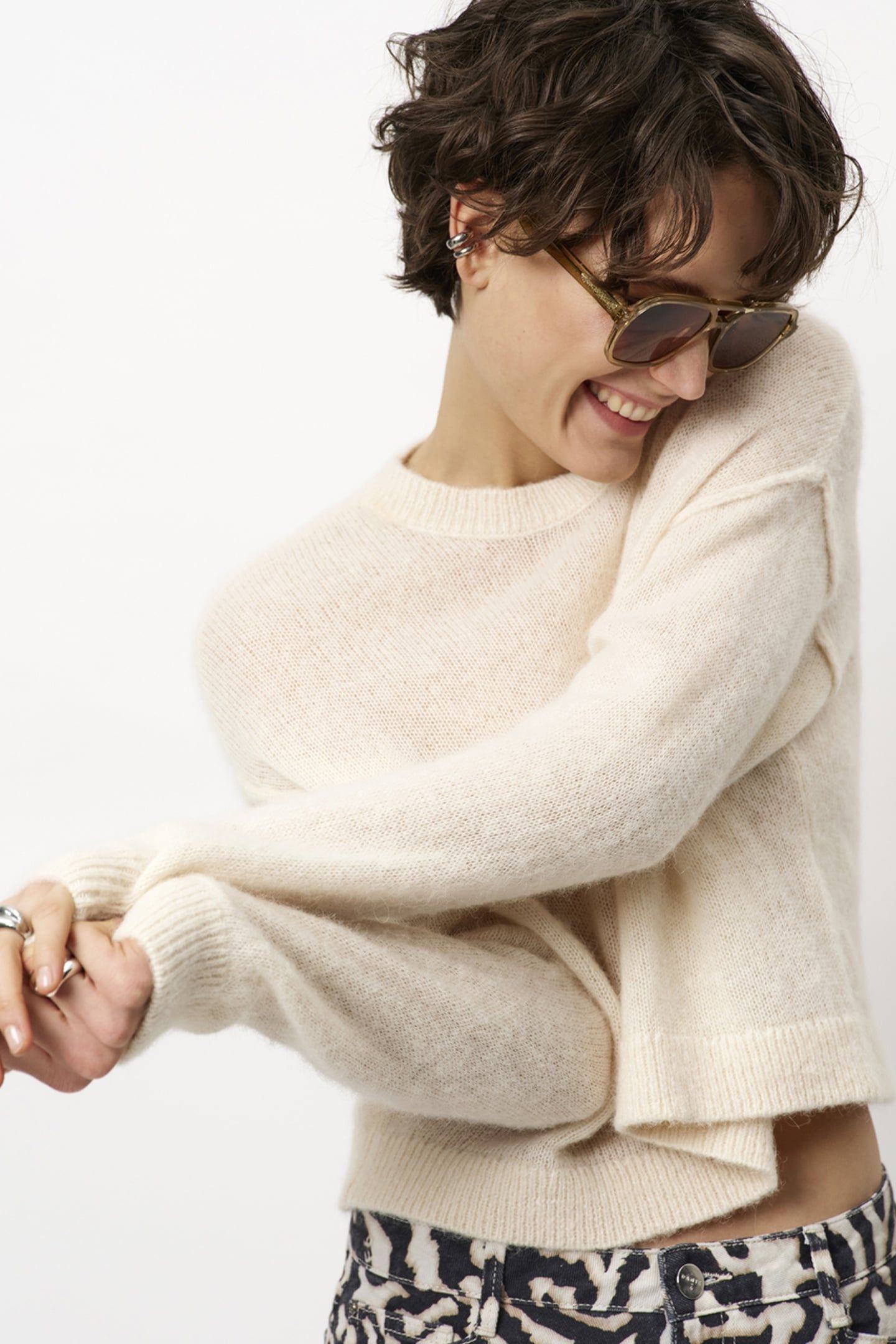 ARIAMA CREWNECK SWEATER OATMEAL CREAM 8