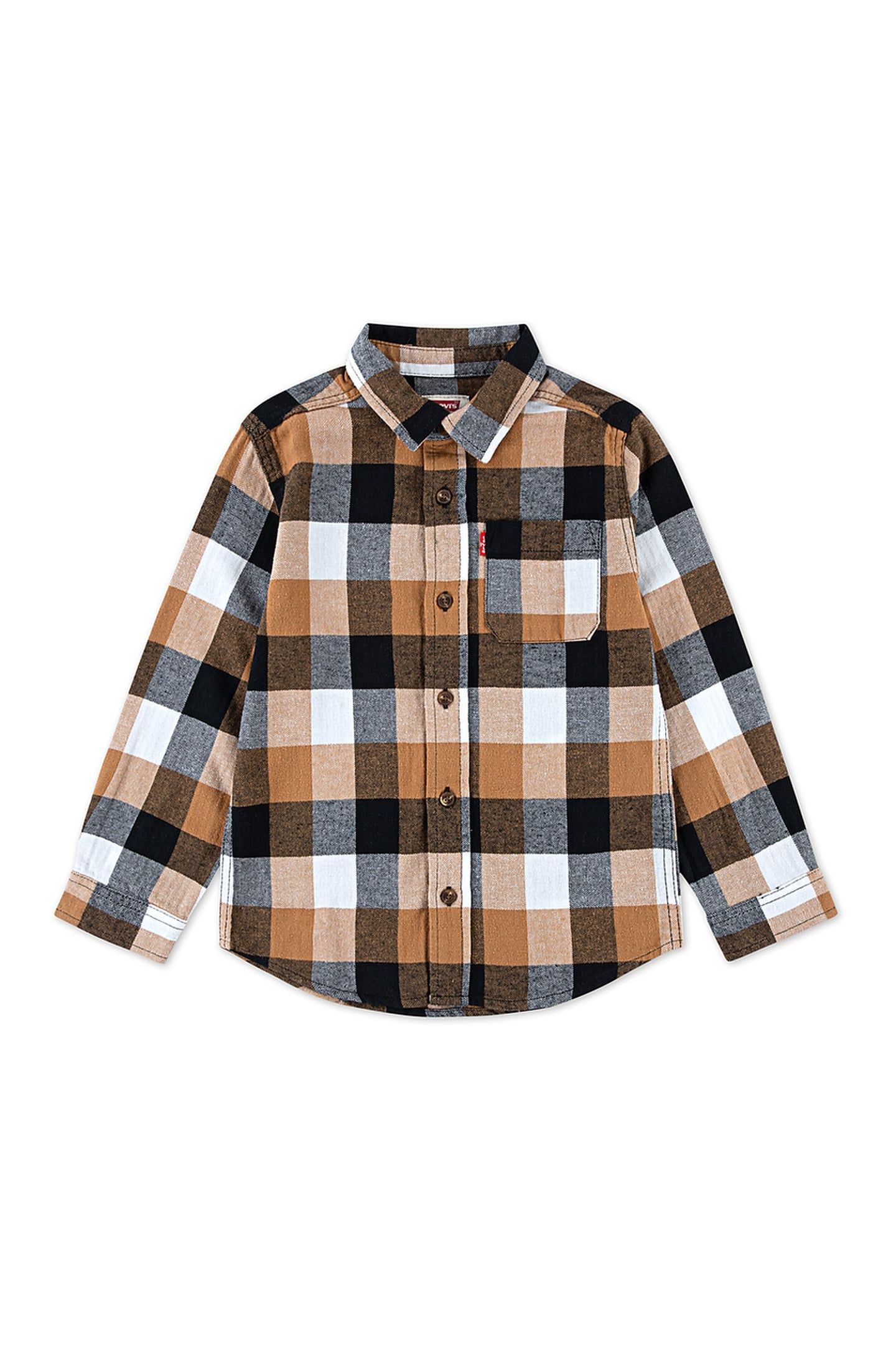 BOYS BUFFALO CHECK FLANNEL SHIR JET BLACK 1