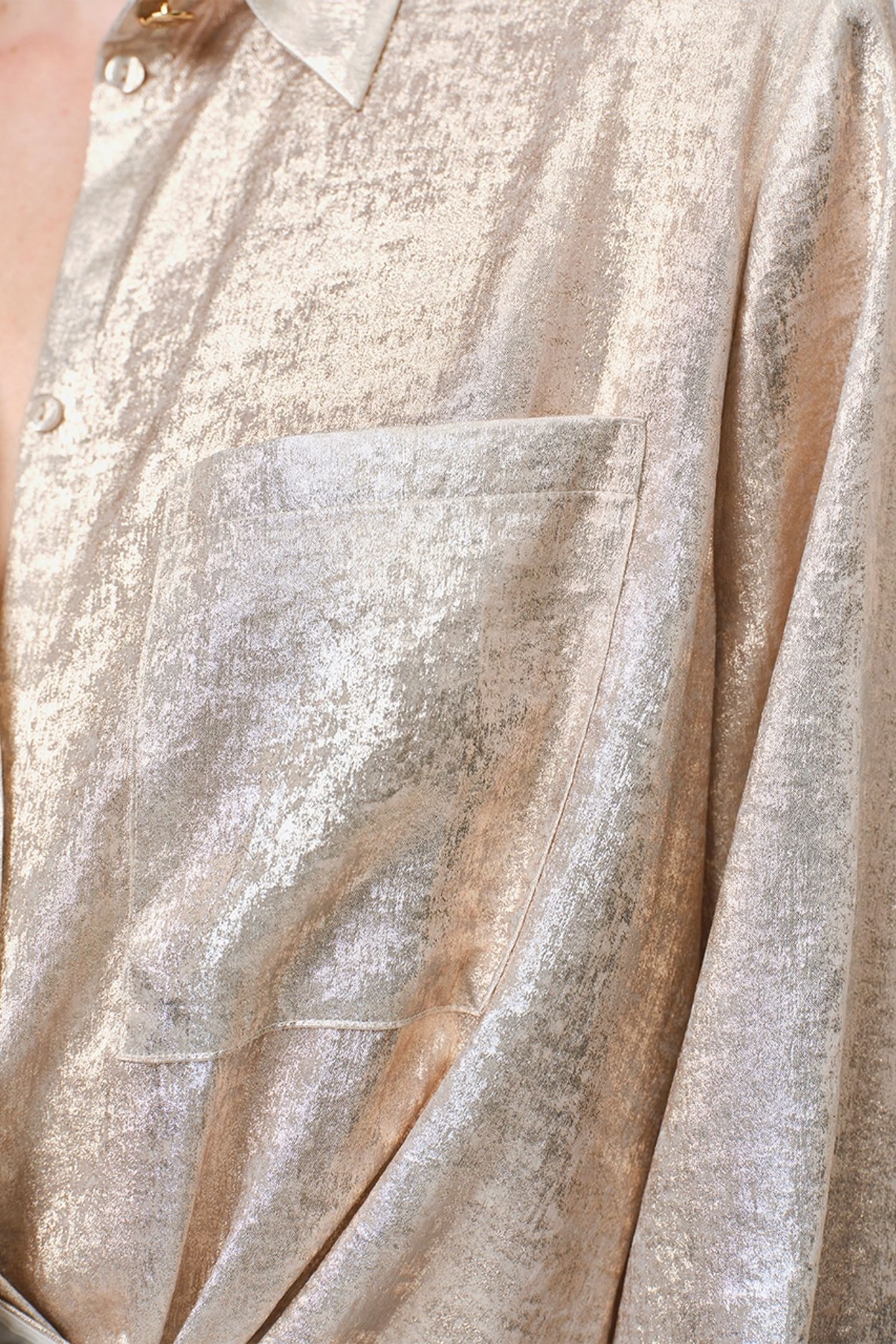 CATHIN METALLIC LONG SHIRT CHAMPAGNE 5