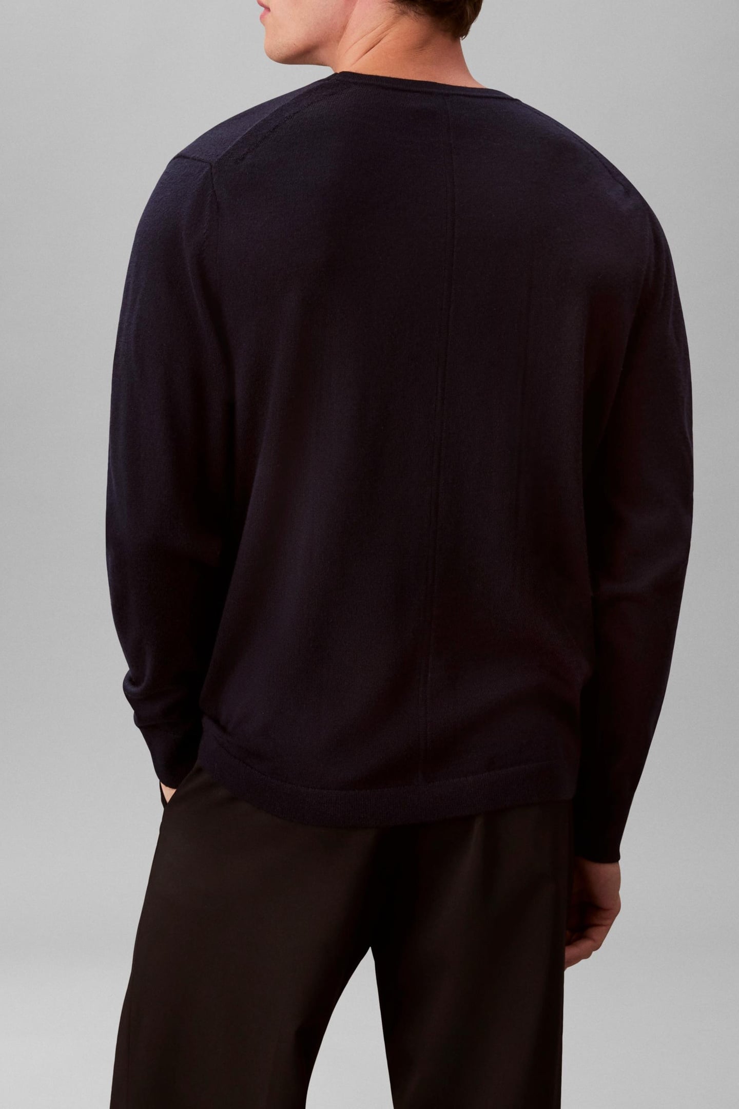 LS 100% MERINO CREW DARK SAPPHIRE 2