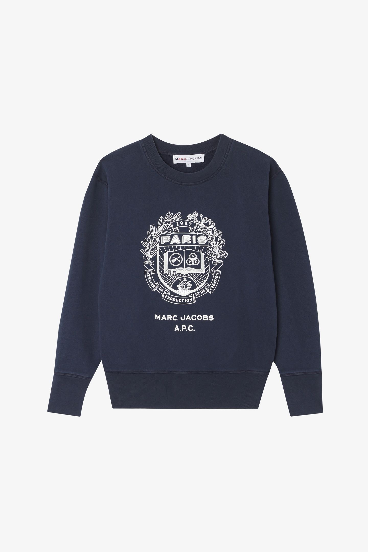SHRUNKEN FIT CREWNECK PARIS DARK NAVY 2