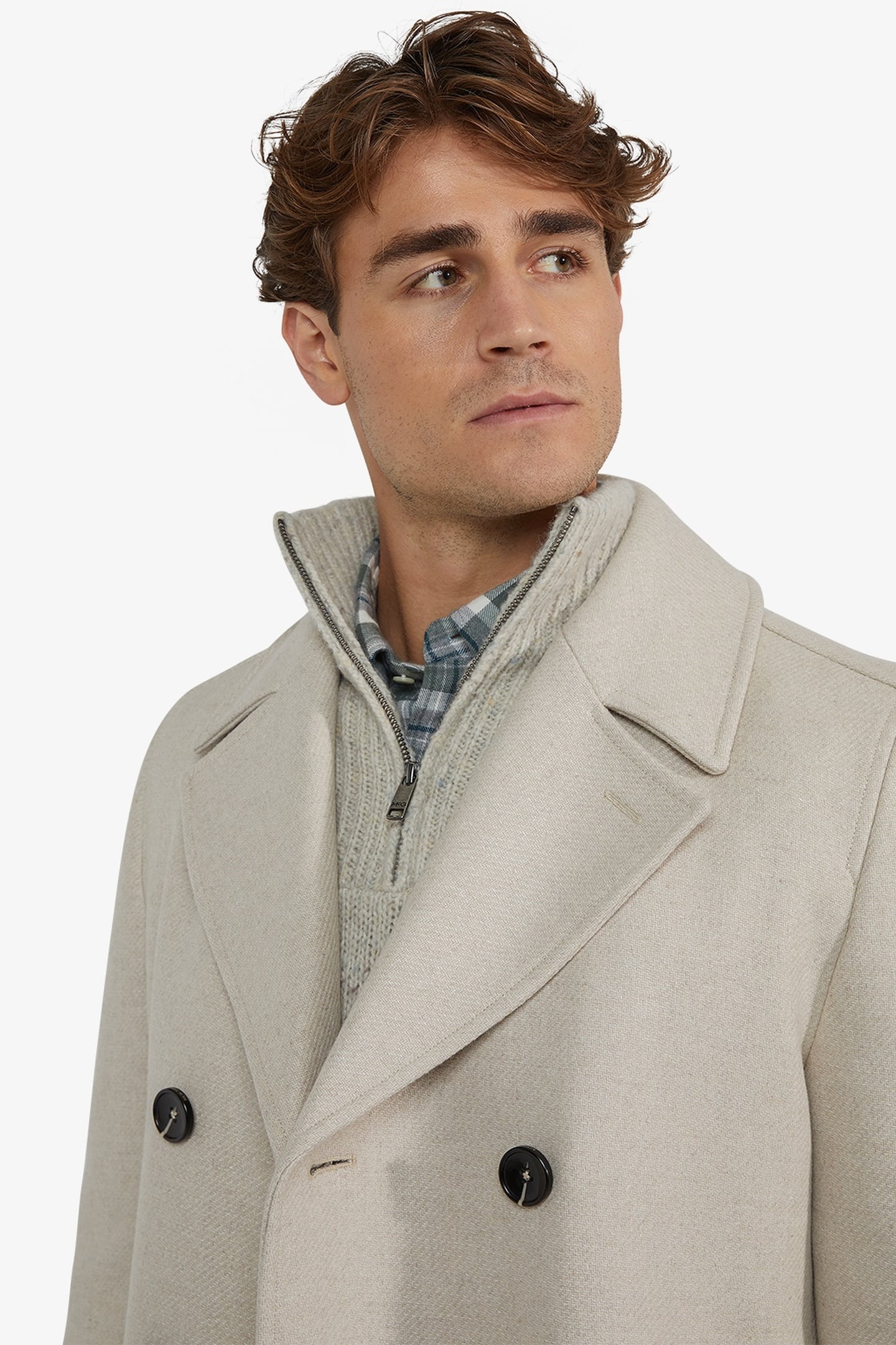 WOOL PEACOAT SAND 6