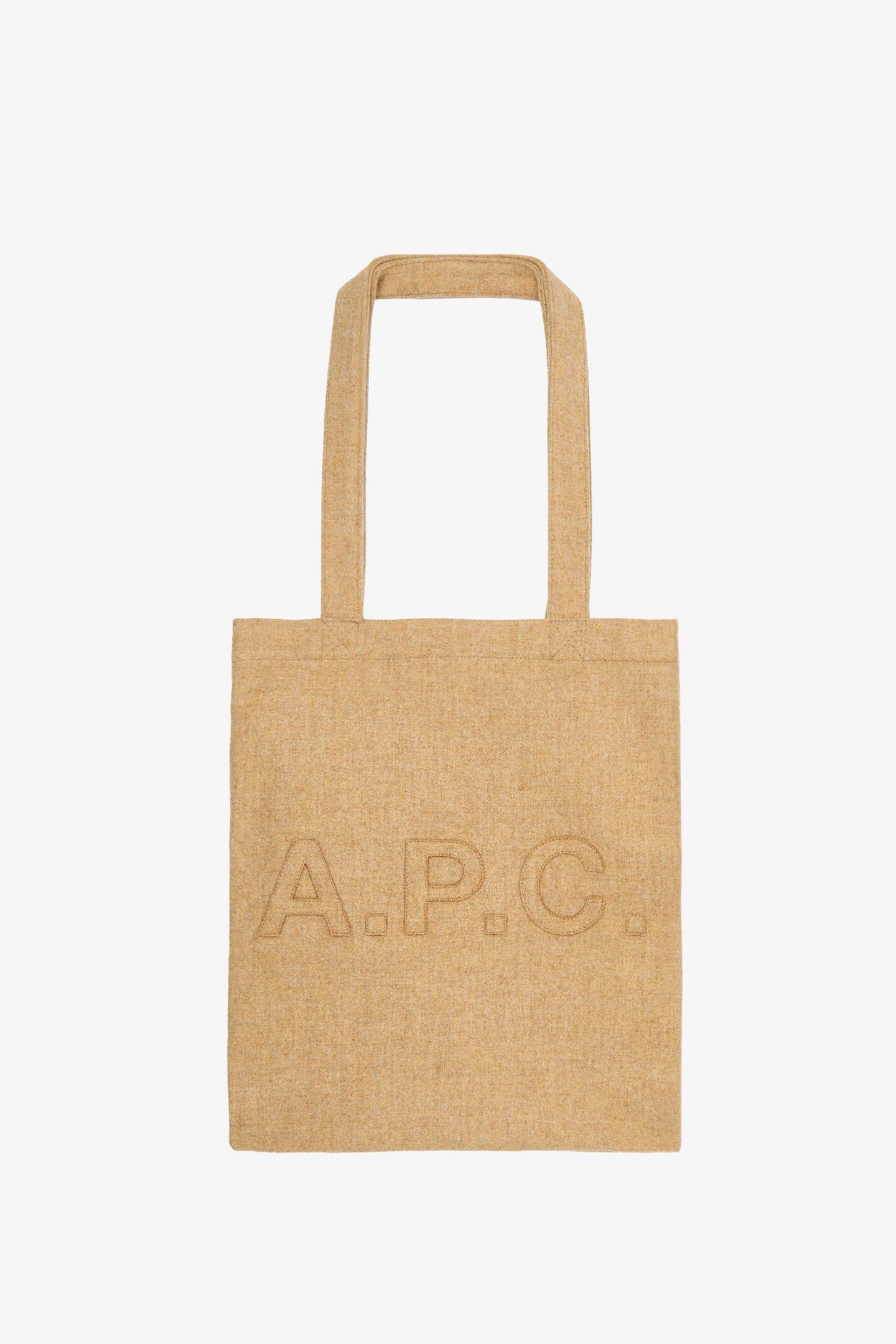 UNISEX TOTE TRAPEZE HEATHERED BEIGE 1