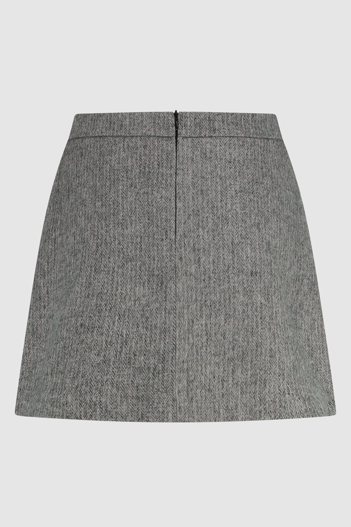 REBECCA SKIRT HERRINGBONE GREY 3