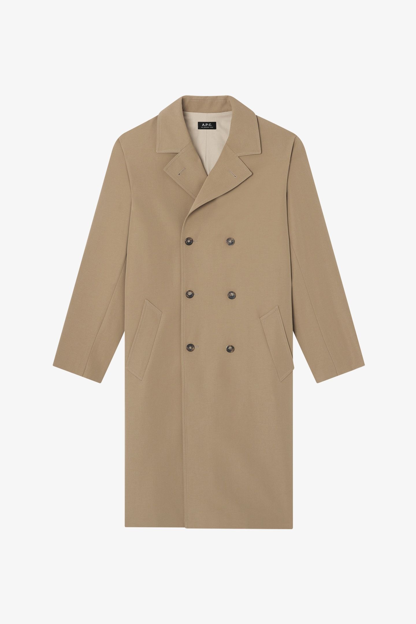 UNISEX COAT DOUBLE-BREASTED BEIGE 2