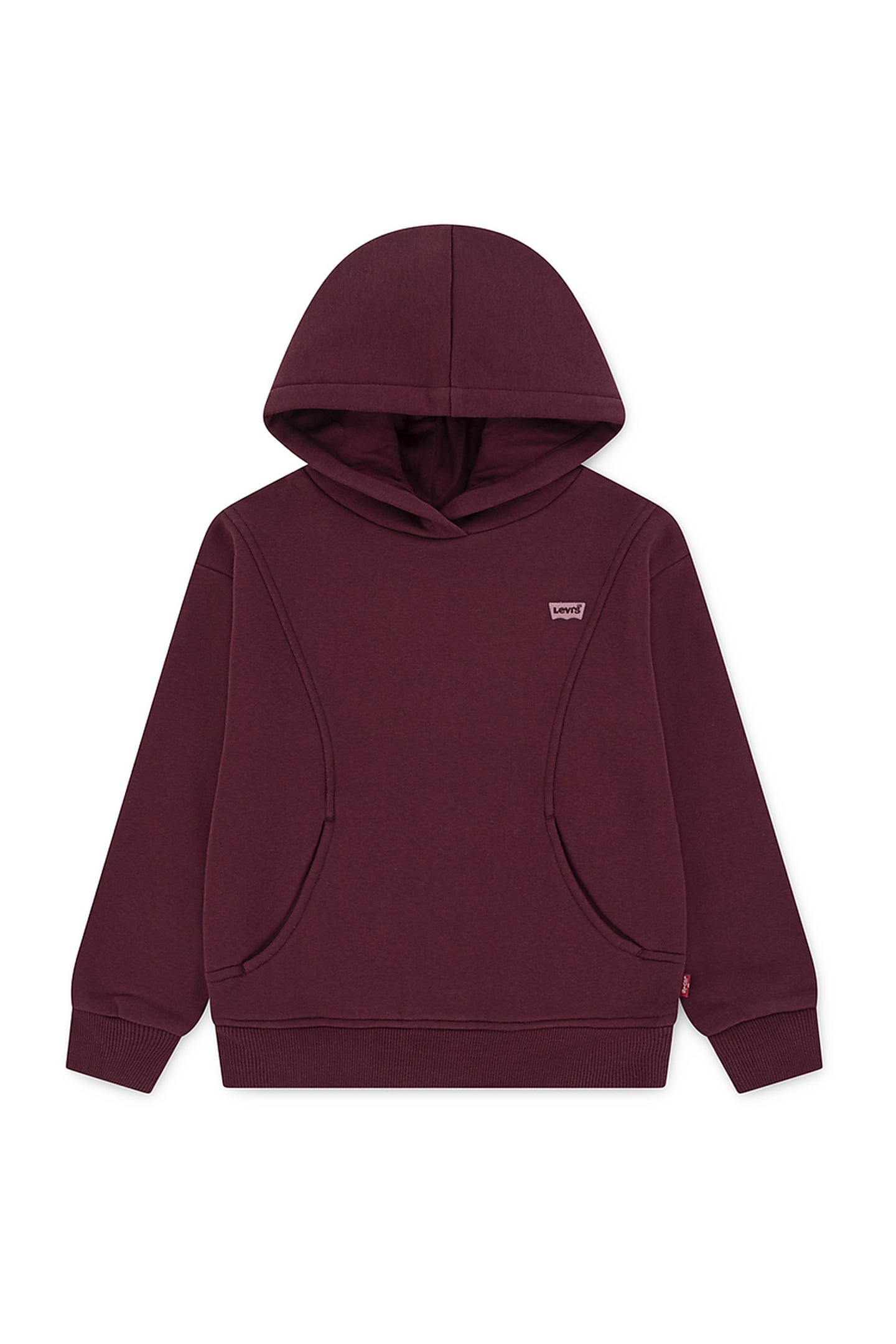 GIRLS BATWING PATCH HOODIE CHOCOLATE TRUFFLE 1