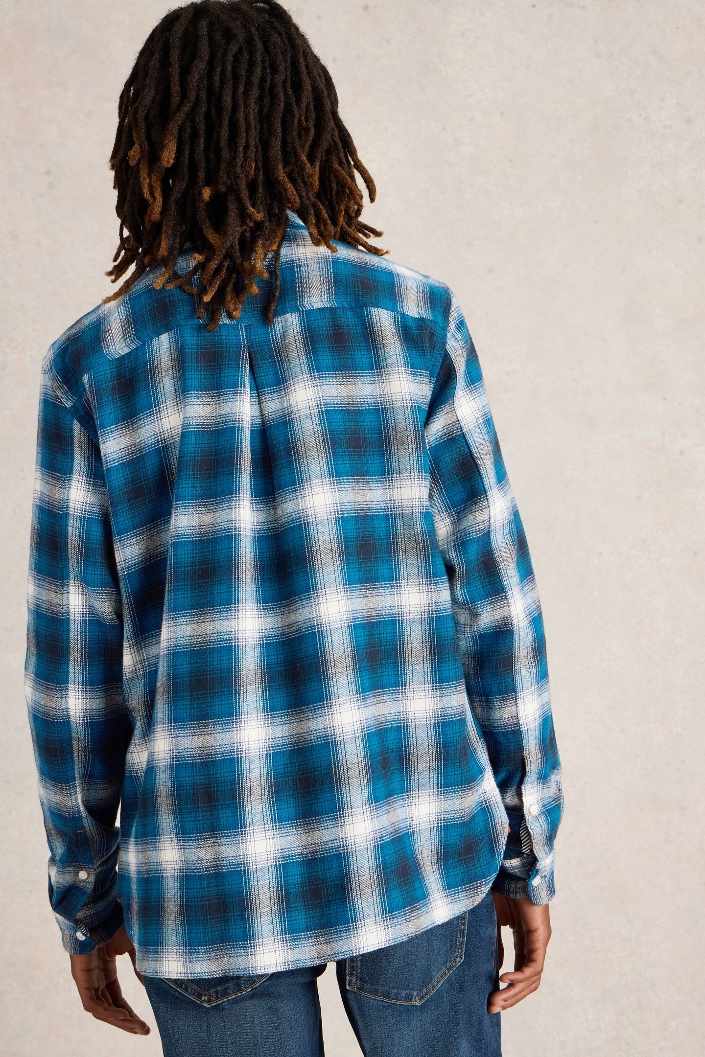 MOXLEY FLANNEL CHECK SHIRT BLUE MULTI 2