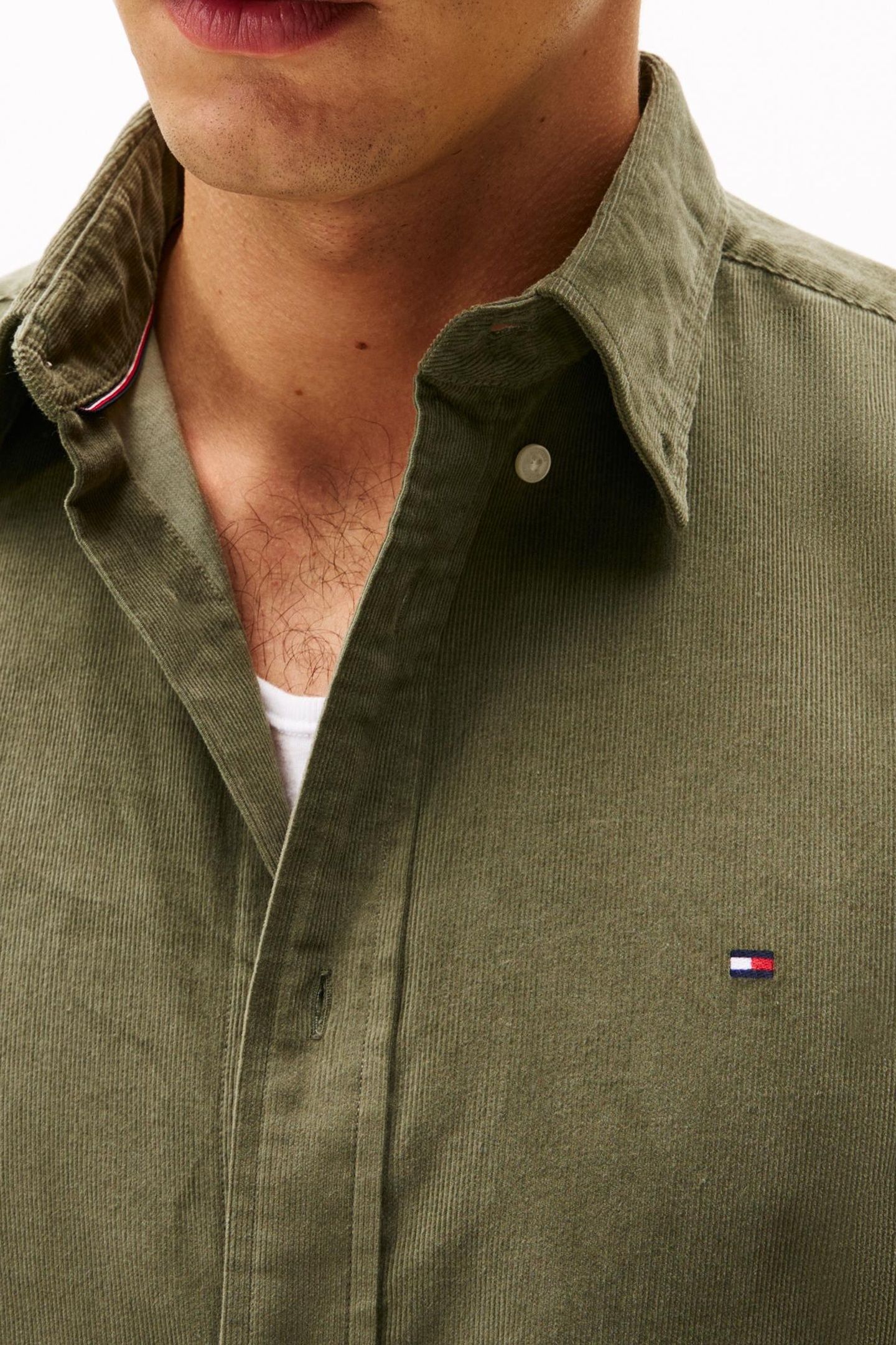 SOLID CORDUROY RF SHIRT BATTLE GREEN 5