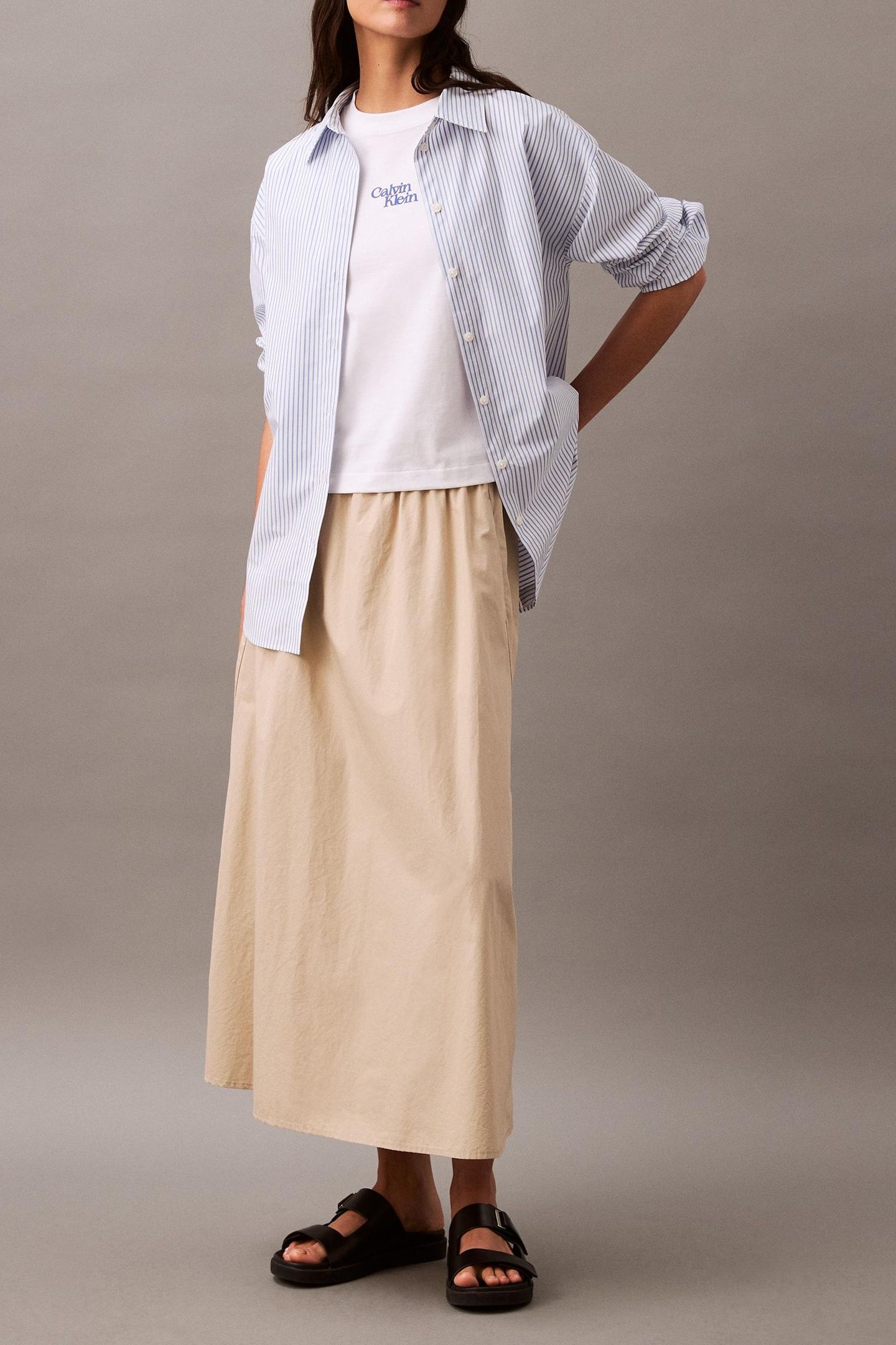 SS FLOCKED LOGO COTTON TEE BRILLIANT WHITE 3
