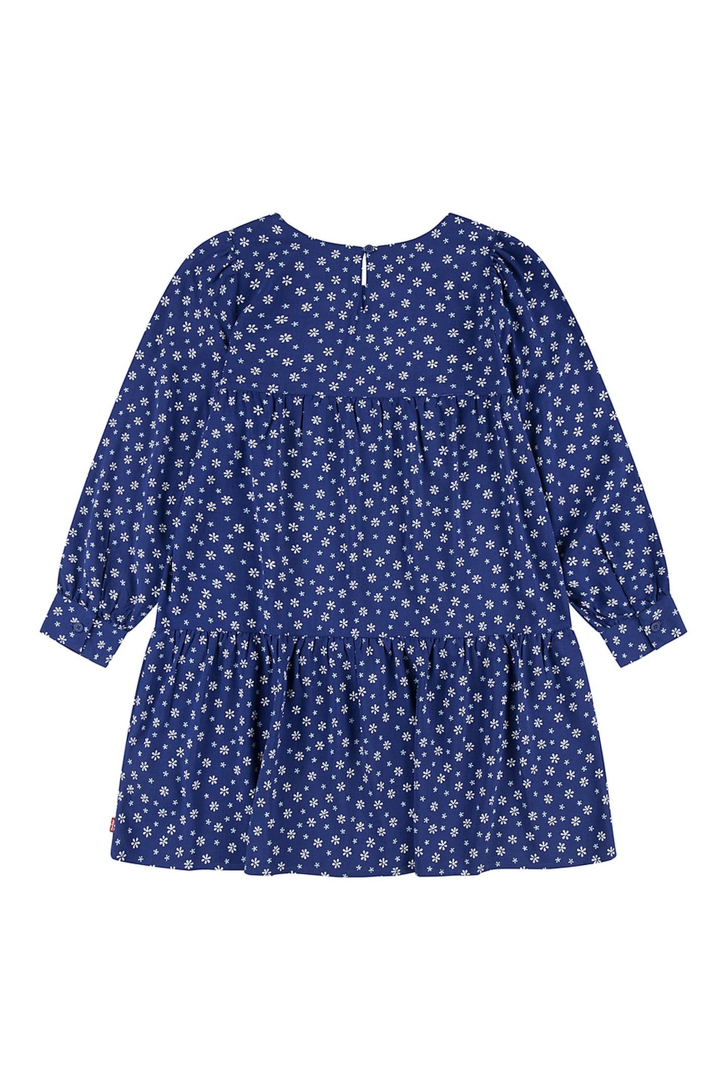GIRLS LS WOVEN DRESS TWILIGHT BLUE 2