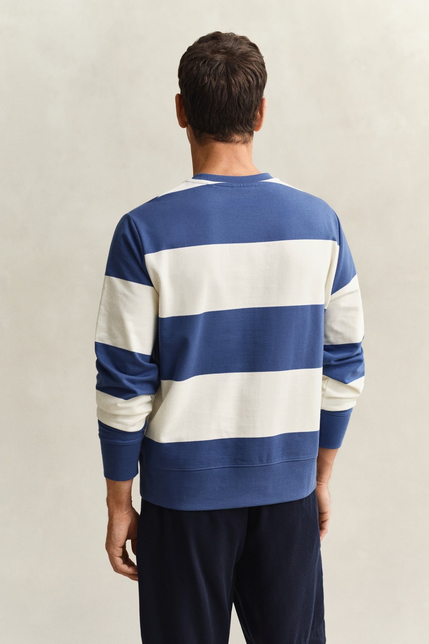 STRIPED C-NECK VINTAGE BLUE 2