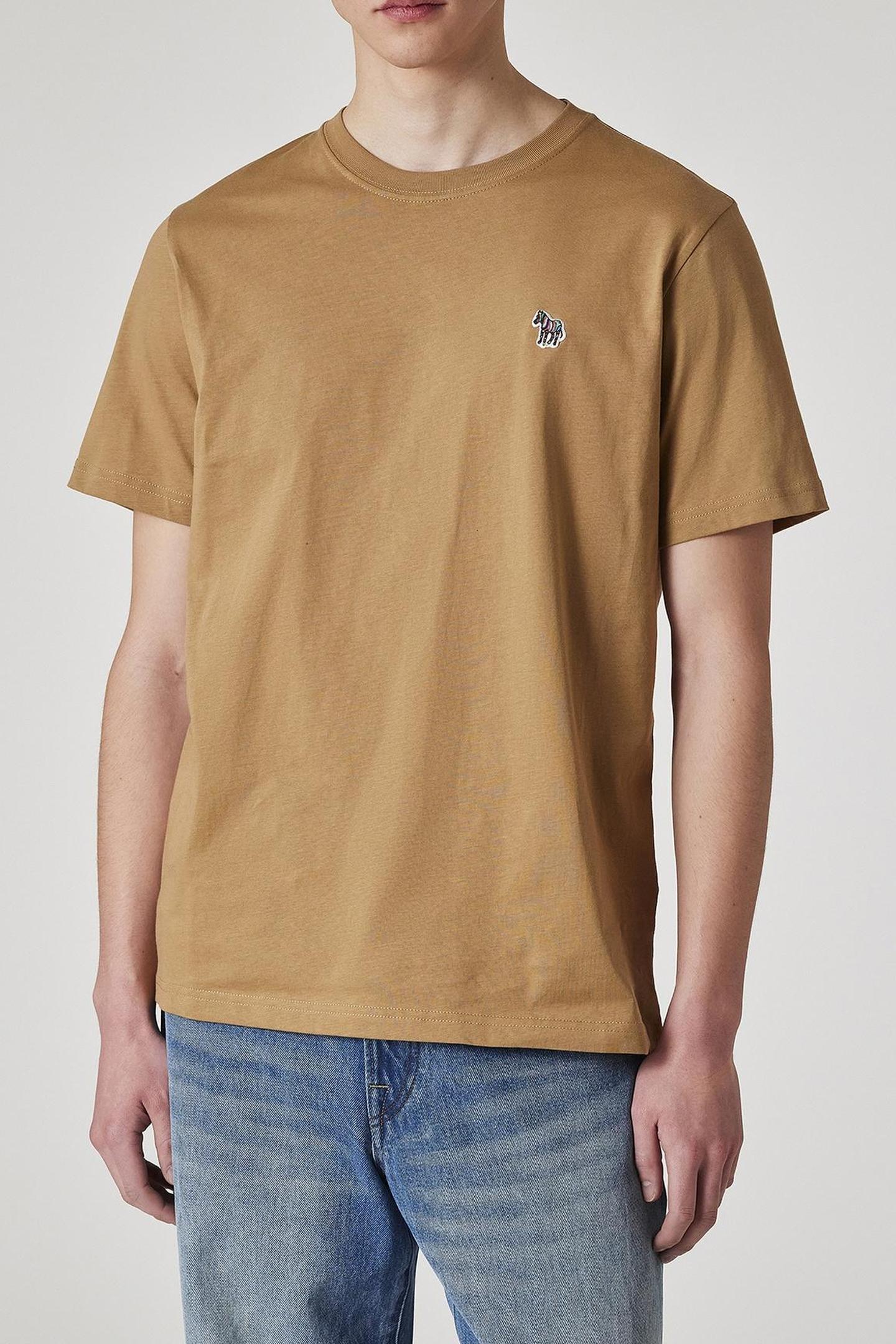 MENS REG FIT SS TSHIRT ZEBRA CAMEL 1