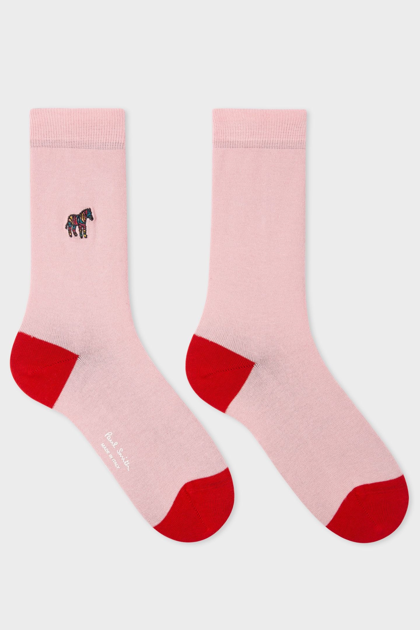 WOMEN SOCK ZEBRA EMB PINK 2