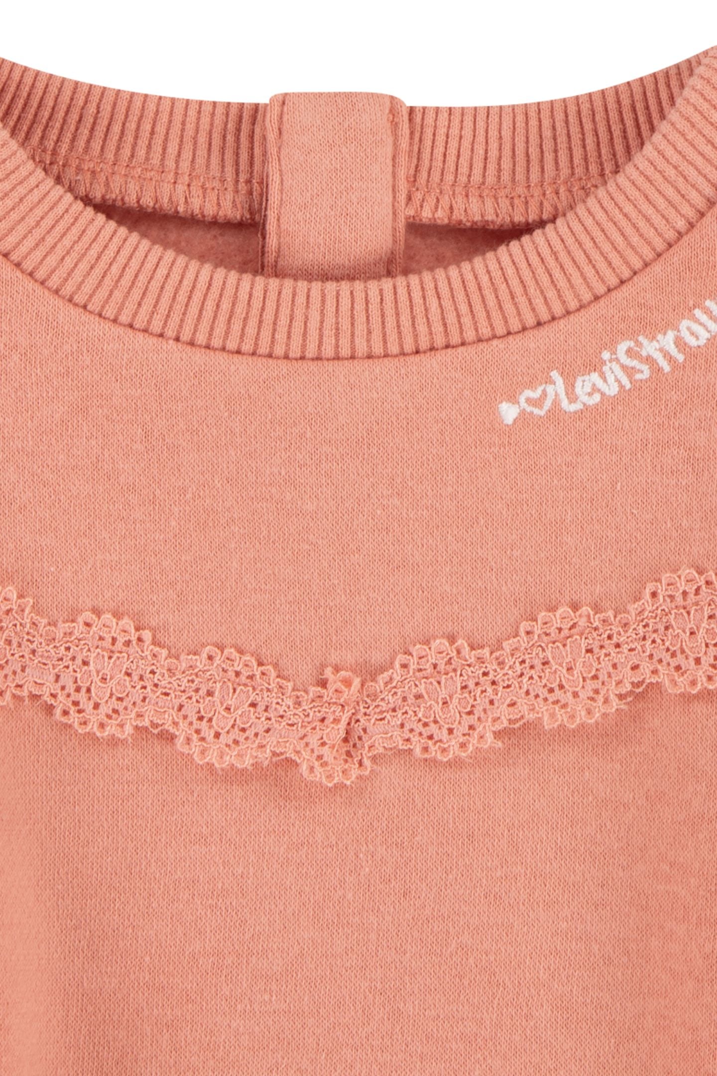 GIRLS CREW WITH RUFFLE TERRA COTTA 4
