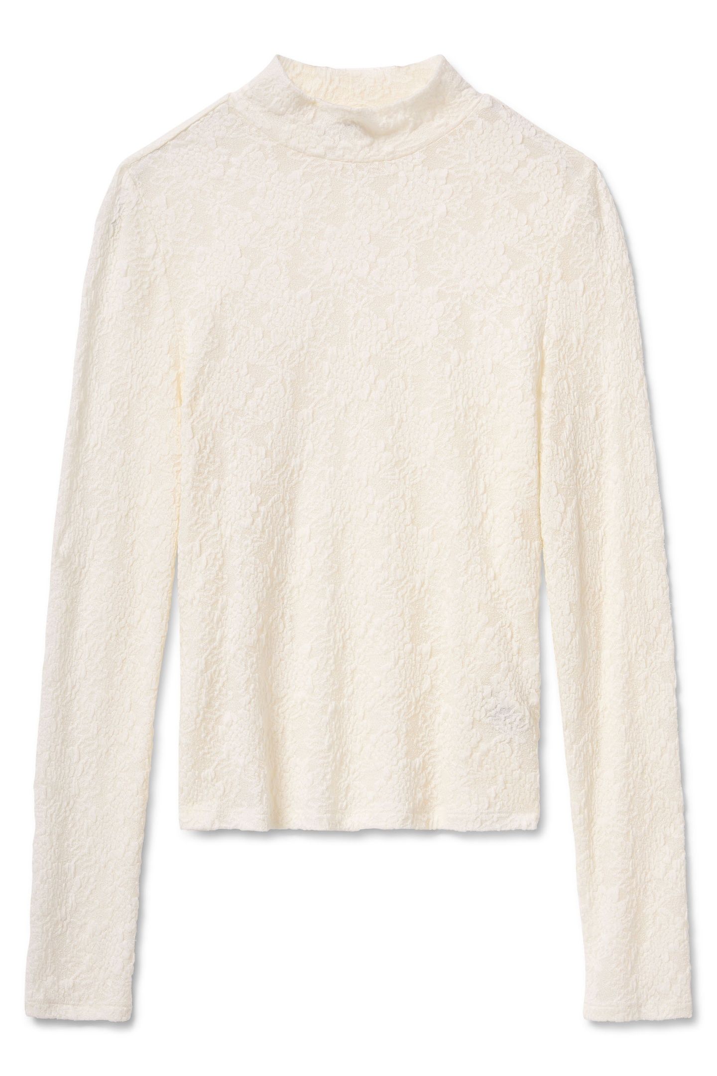 MOCK NECK TOP ANTIQUE WHITE 4