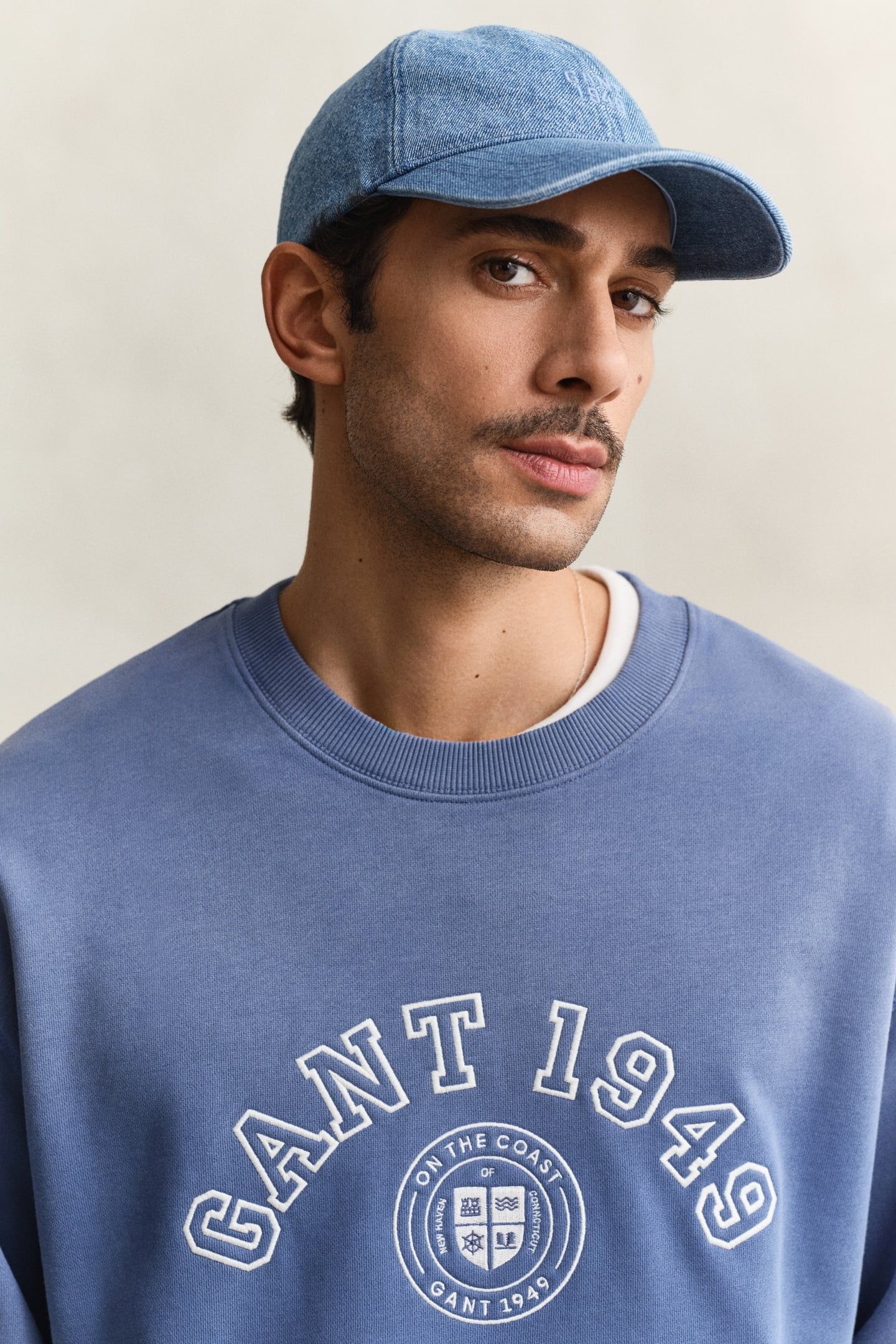 SPRAY GRAPHIC C-NECK VINTAGE BLUE 5
