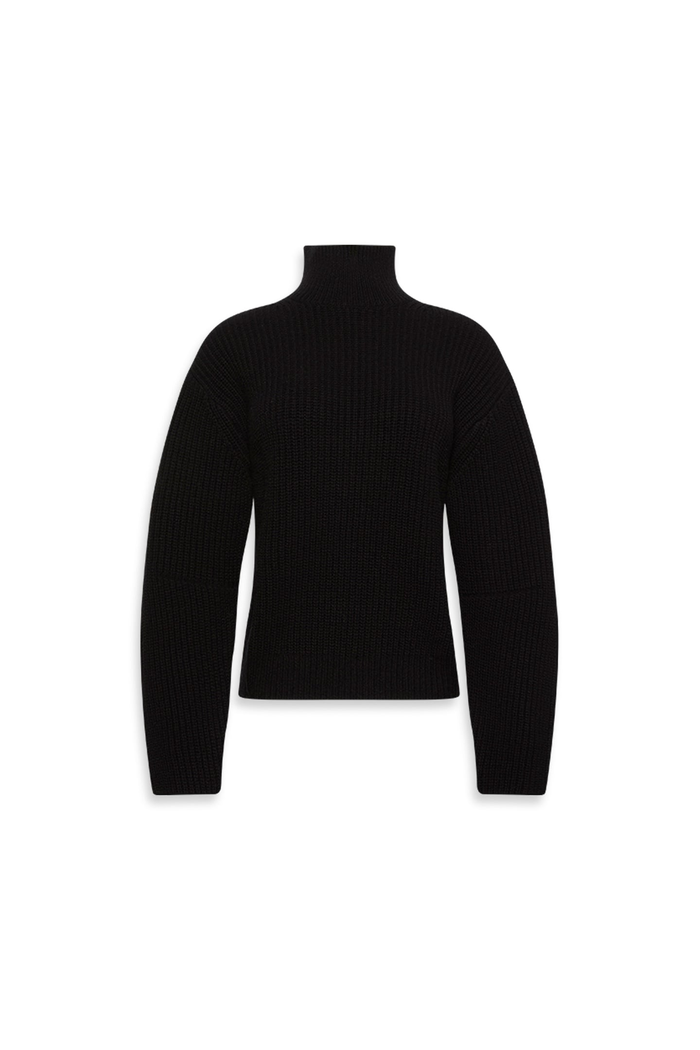 CHUNKY WOOL BLEND SWEATER BLACK 4