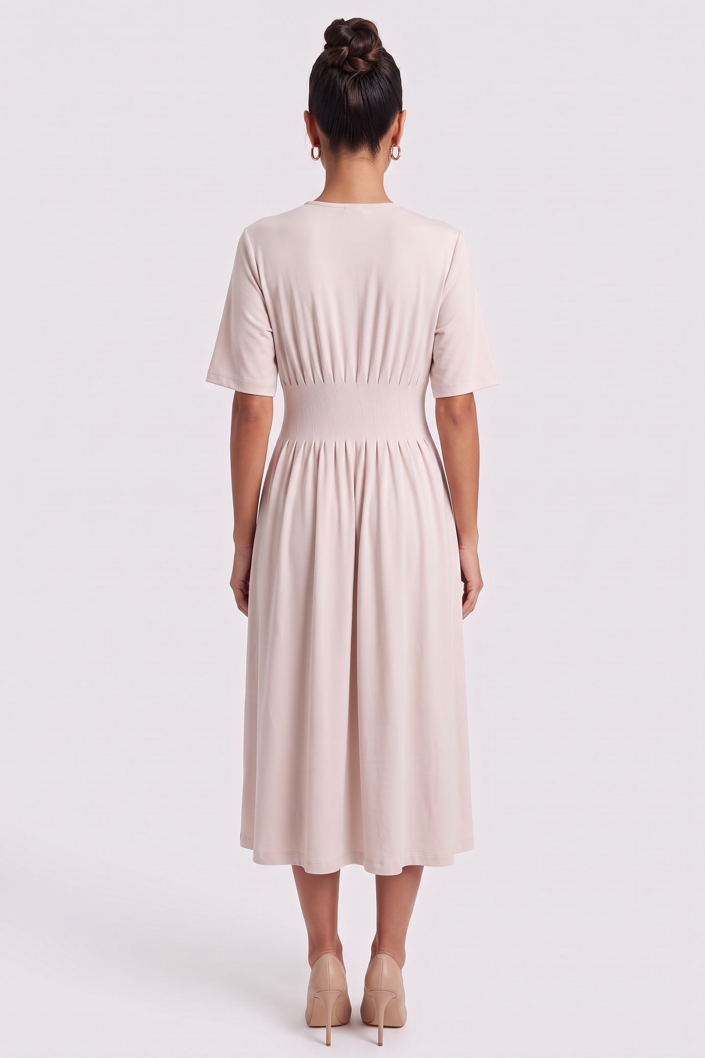 LA LEON DRESS BEIGE 2