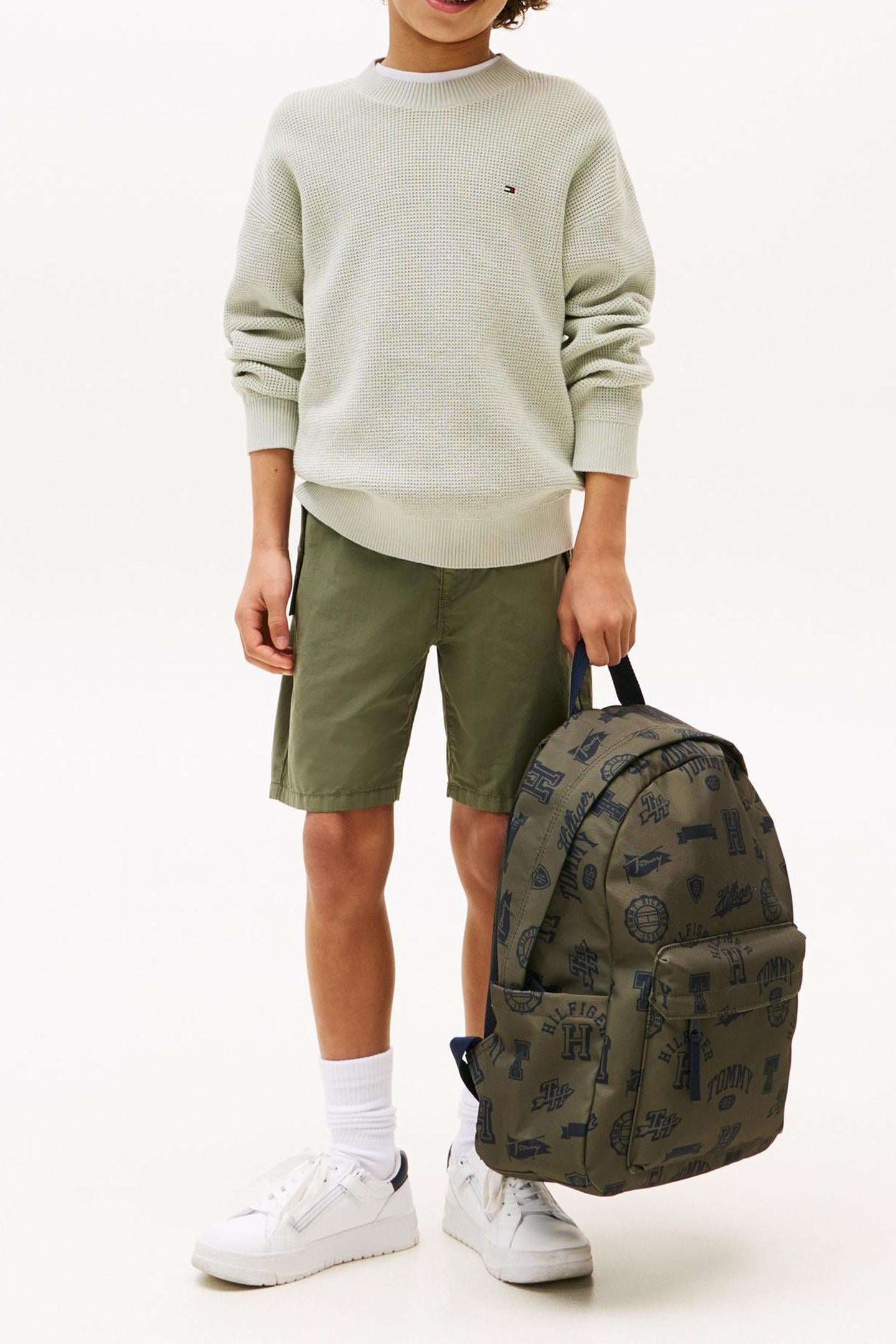 BOYS COTTON TEXTURE SWEATER MISTY SAGE 3