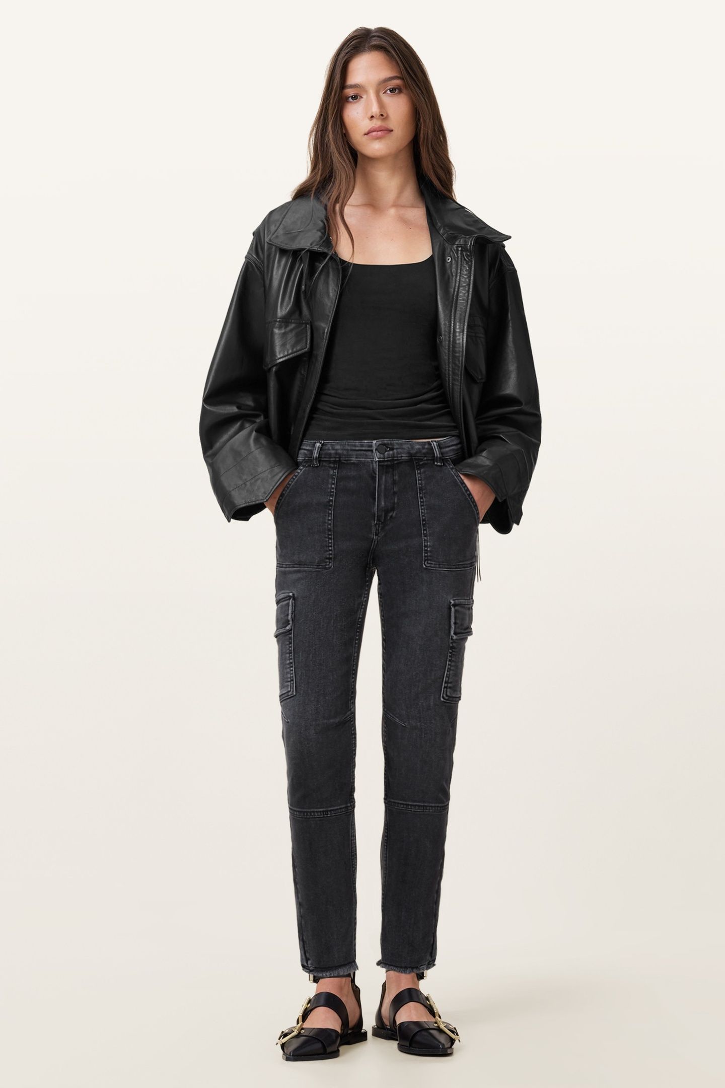 DURAN SKINNY CARGO WASHED BLACK 1