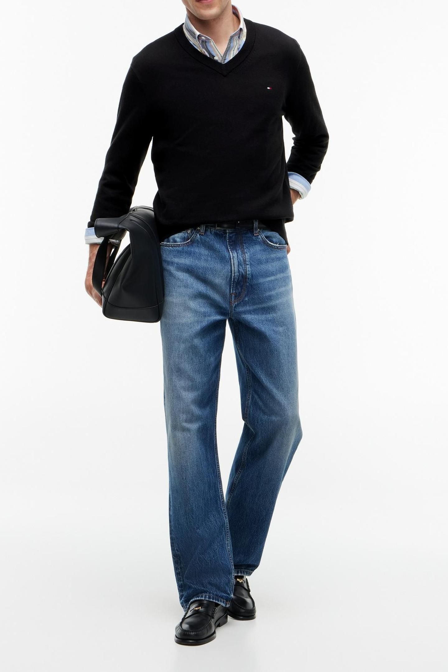 PIMA COTTON CASHMERE SWEATER BLACK 6