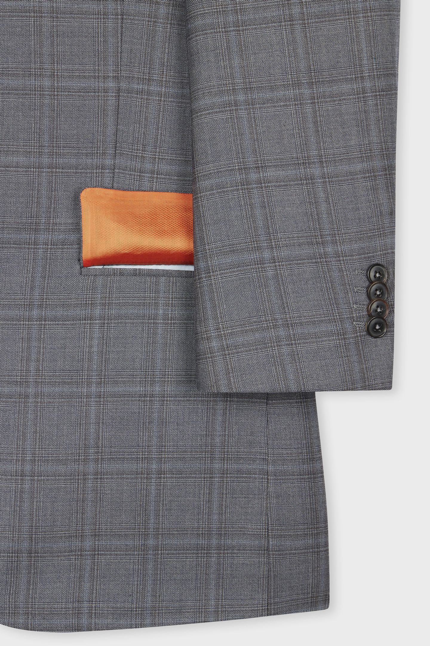 MENS TAILORED FIT 3PC 2 BUTTON SUIT GREY 8