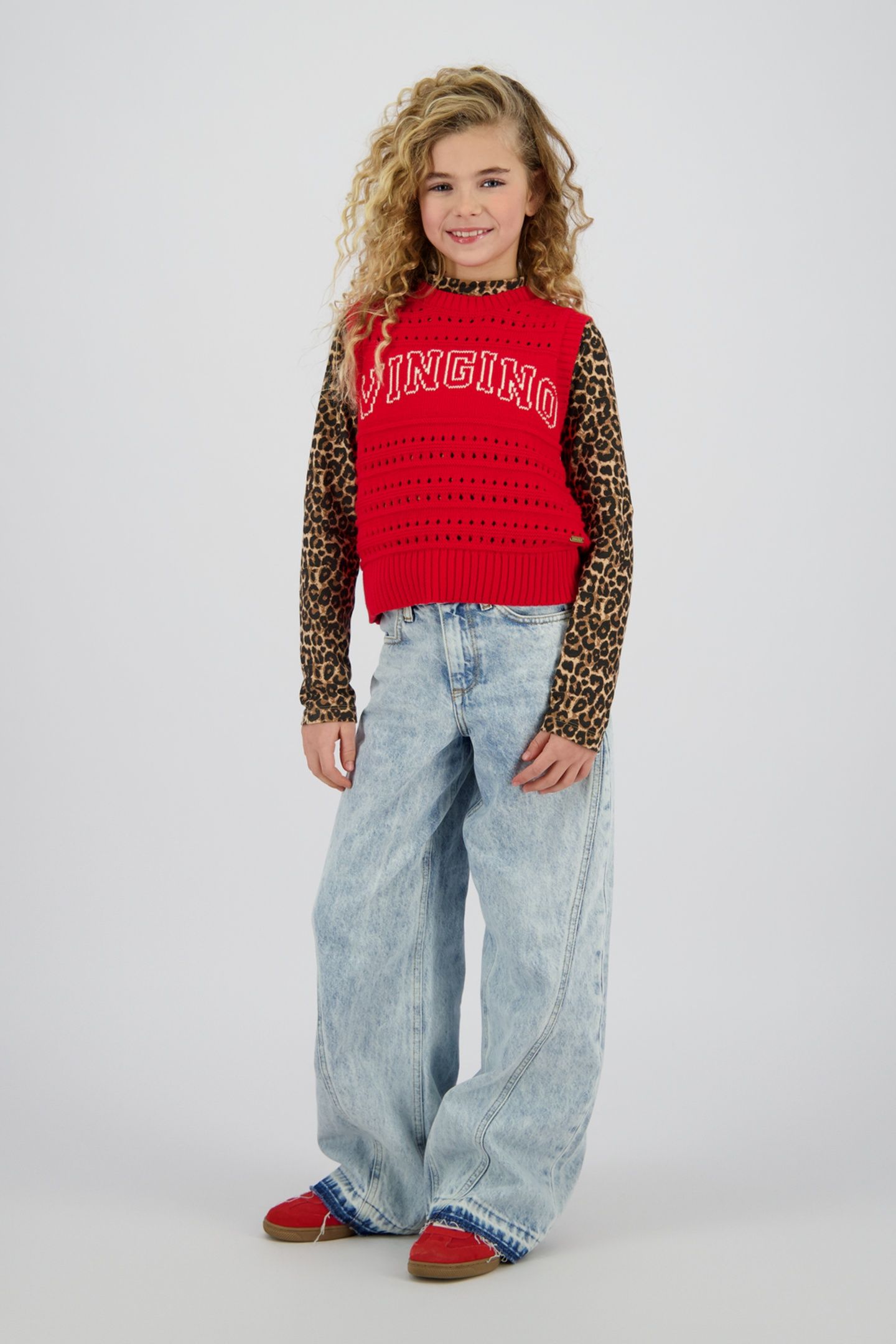 GIRLS MINNY PULLOVER FIERY RED 1