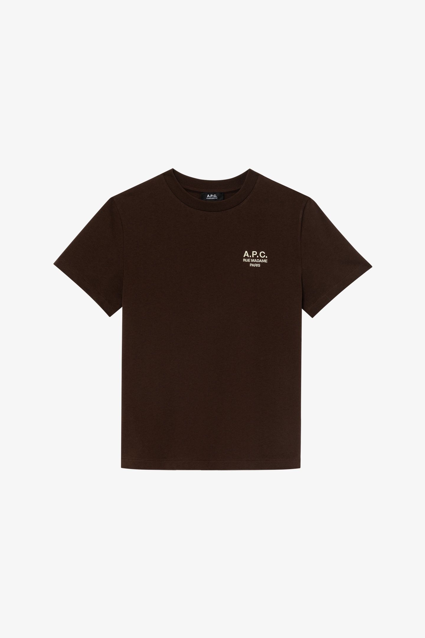 UNISEX T-SHIRT STANDARD RUE MADAME BROWN/ECRU 2