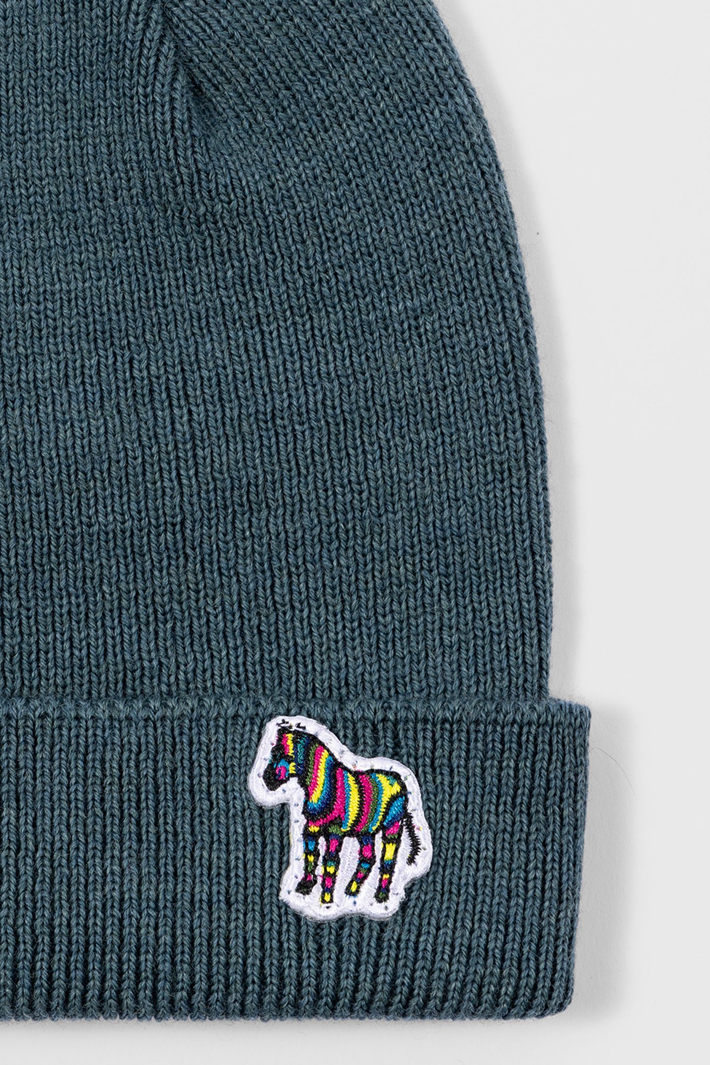 MEN BEANIE ZEBRA SSNL PETROL GREEN 4