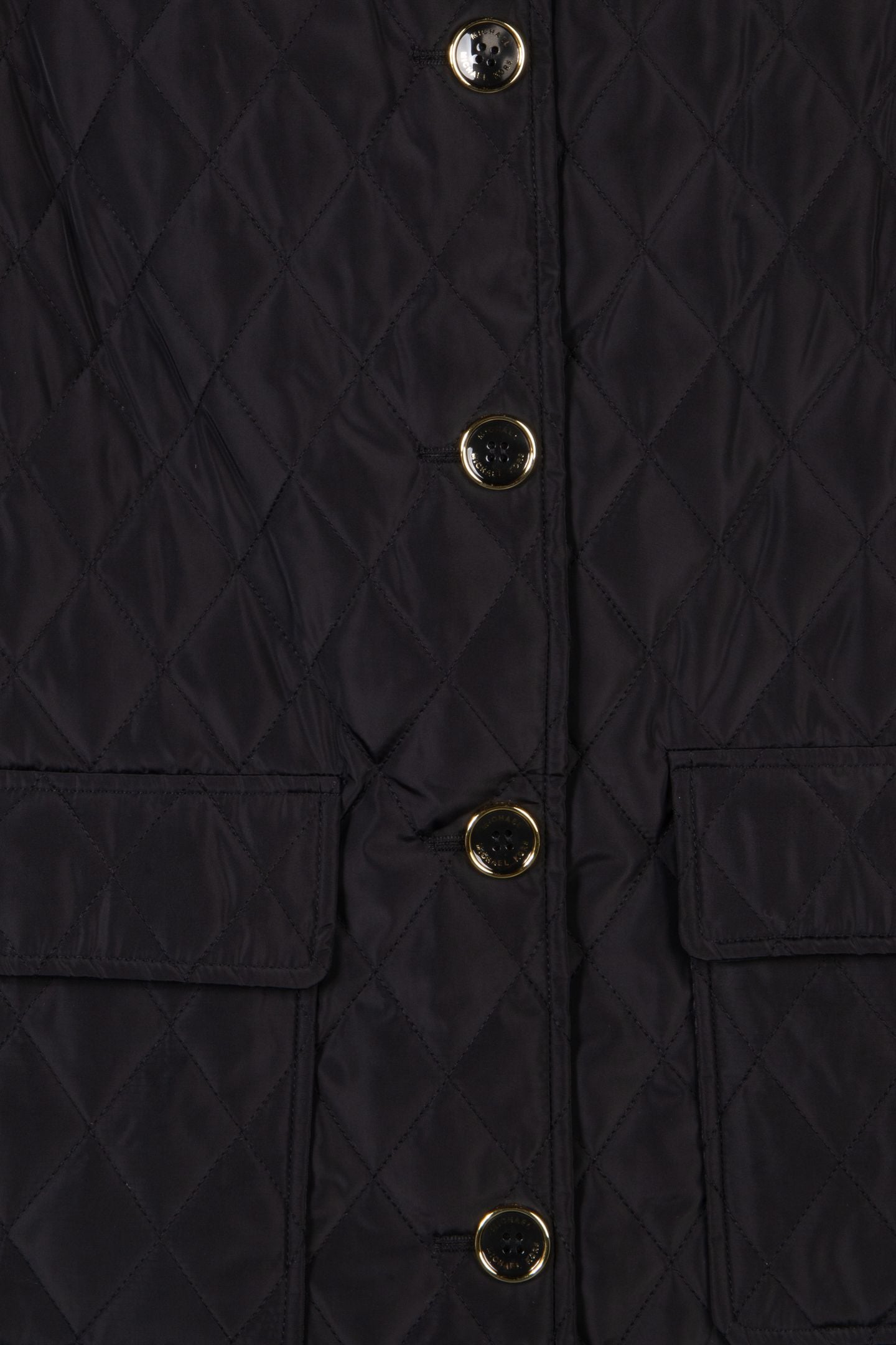 BUTTON UP QUILTED JACKET BLACK 4