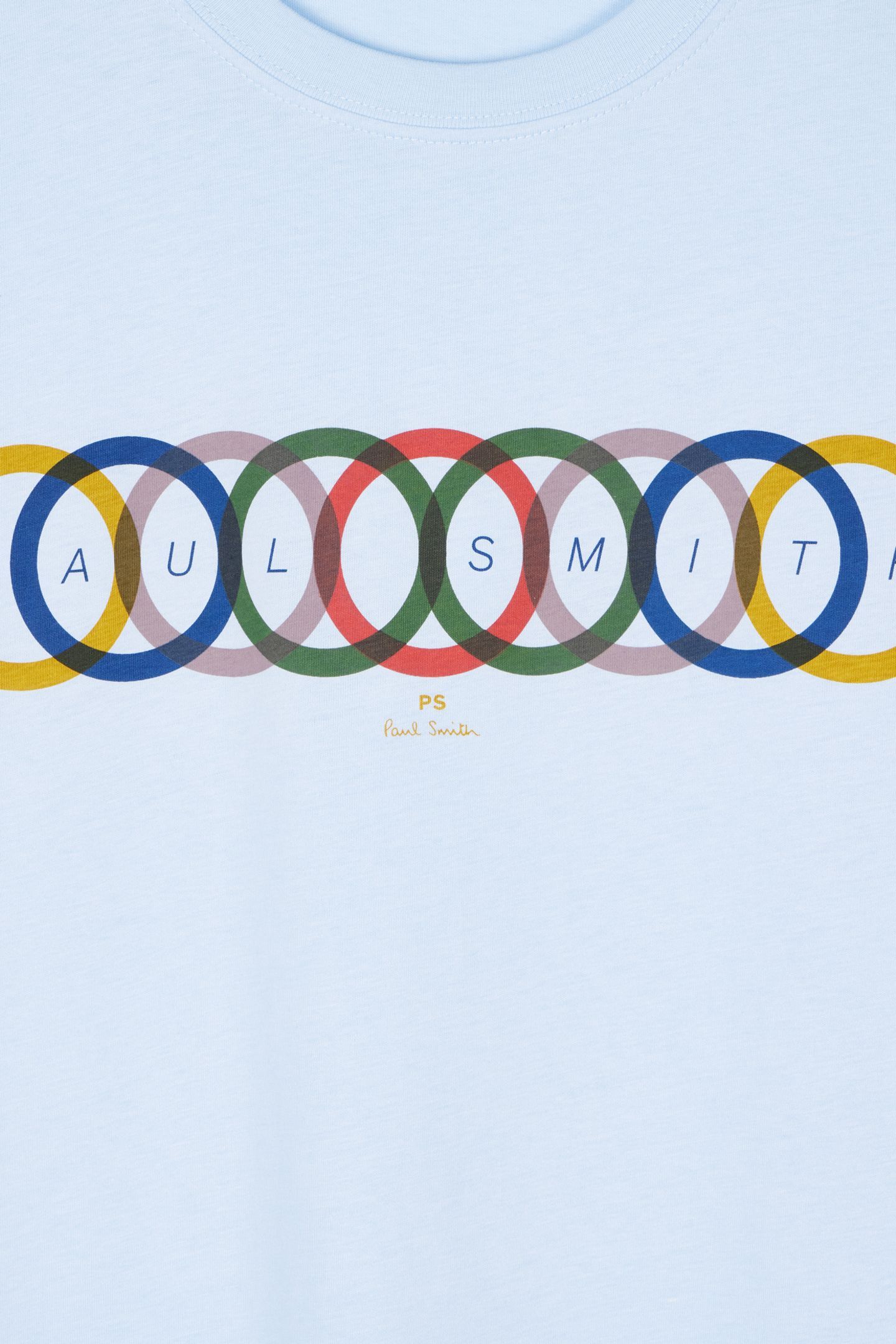 MENS REG FIT T SHIRT MULTI CIRCLES LIGHT BLUE 6