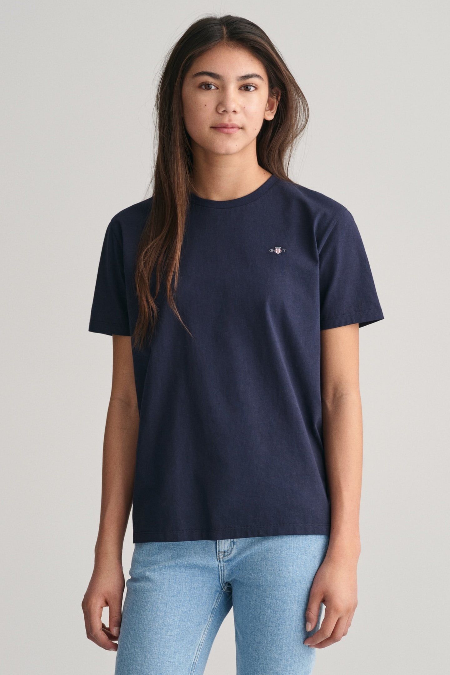 TEEN UNISEX SHIELD SS T-SHIRT EVENING BLUE 1