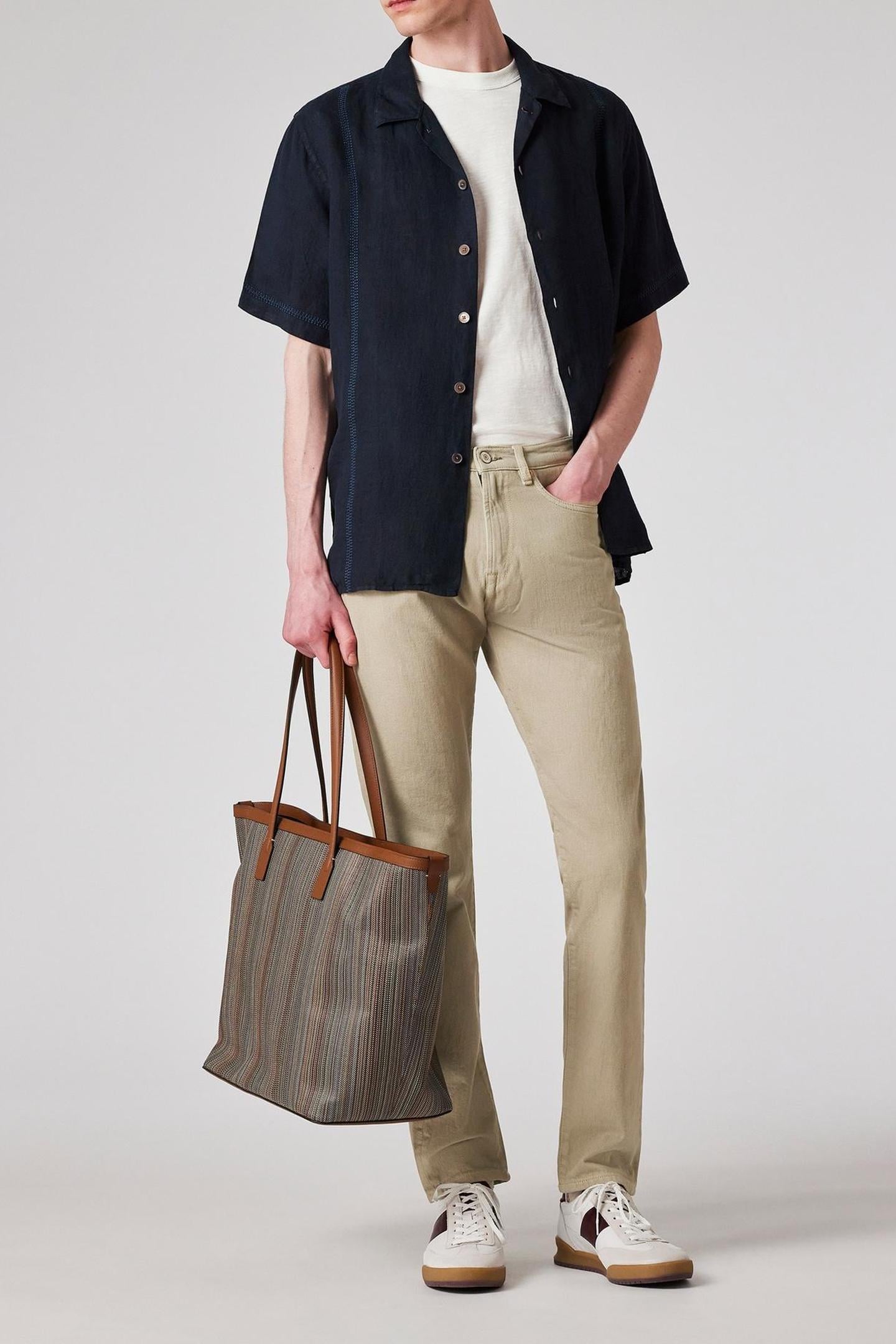 MENS TAPERED FIT JEAN ALL OVER BLEACH 2