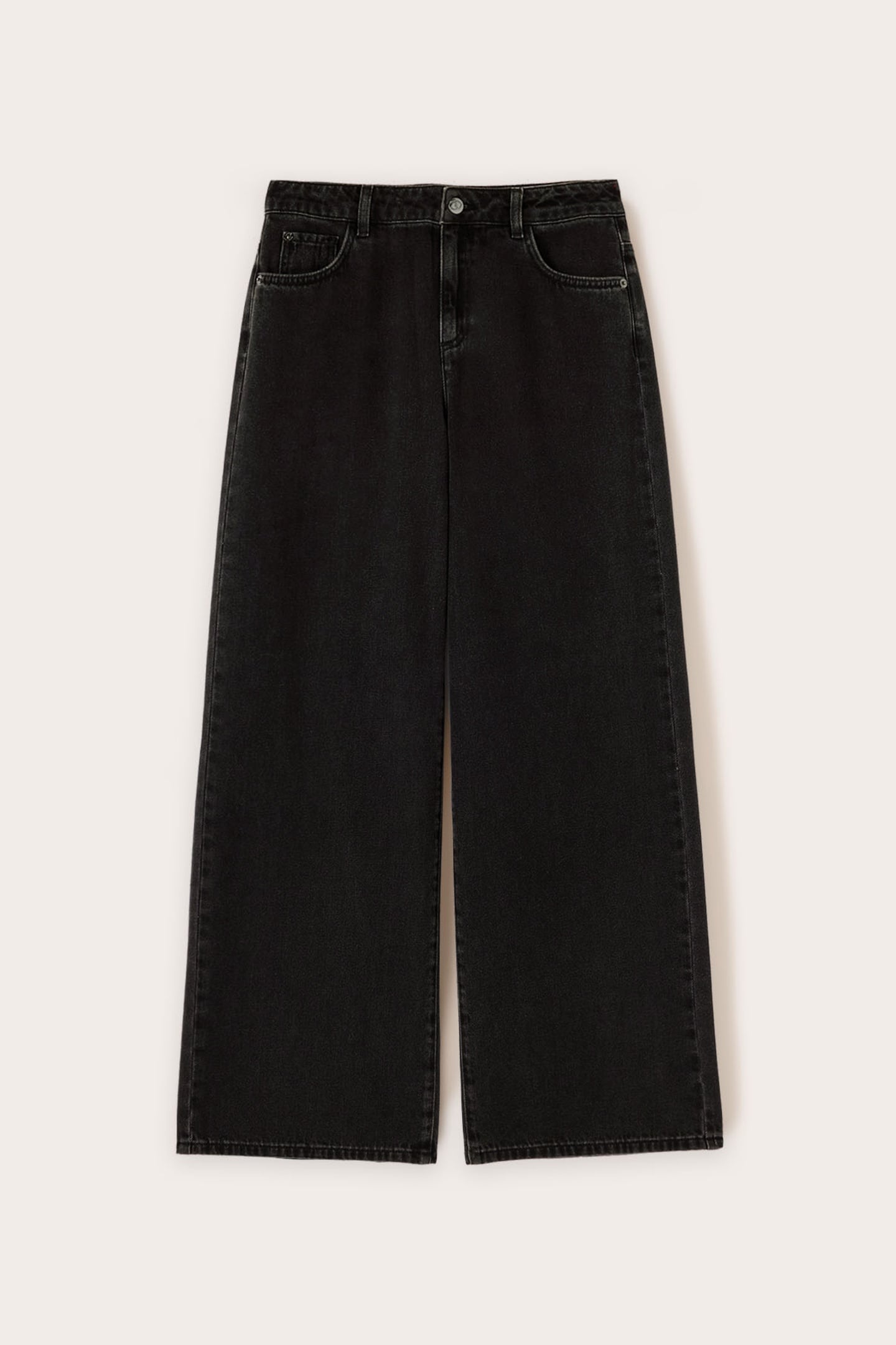 BLACK WIDE LEG SLOUCHY JEANS BLACK 4