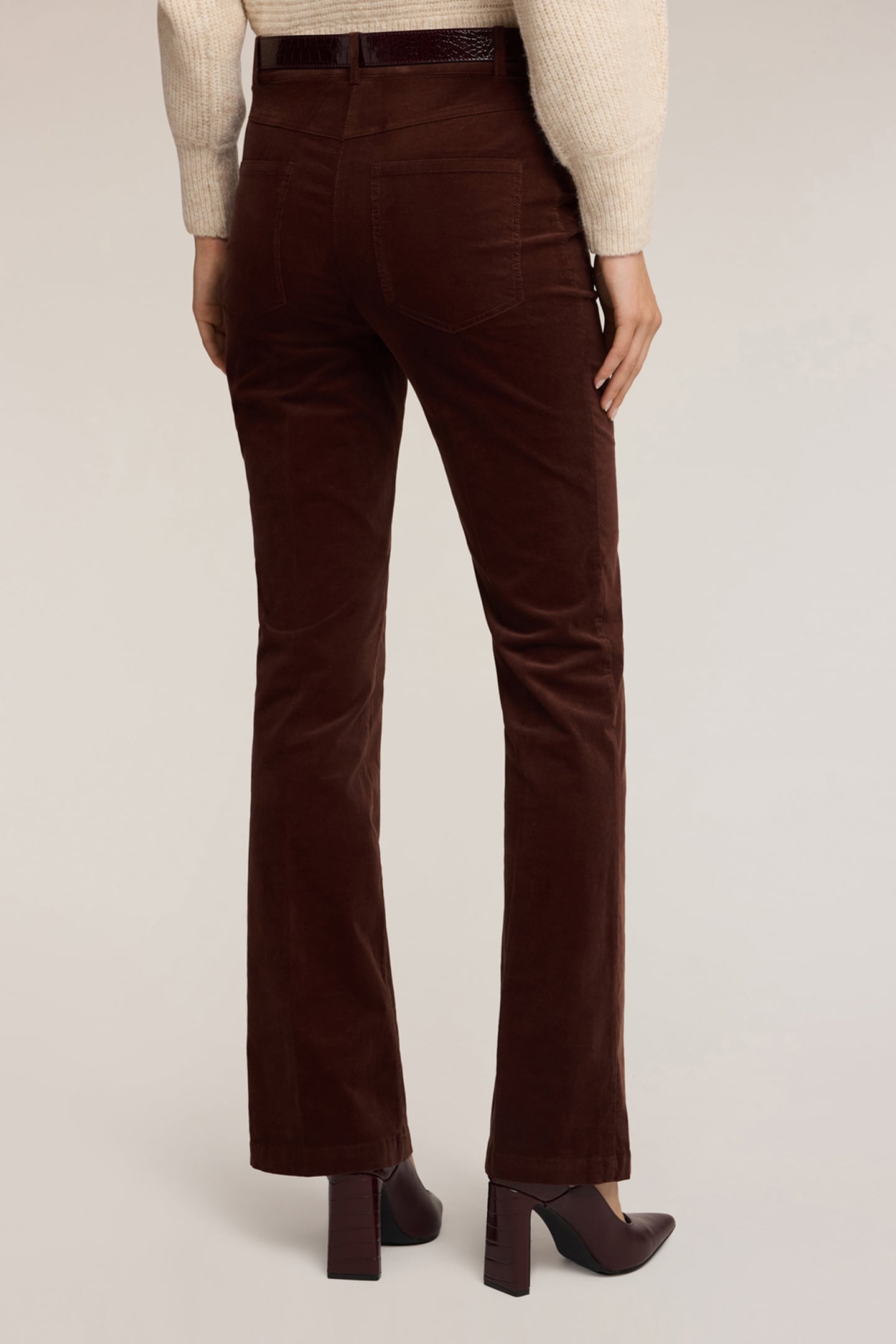 CORDUROY FLARE PANTS BROWN 3