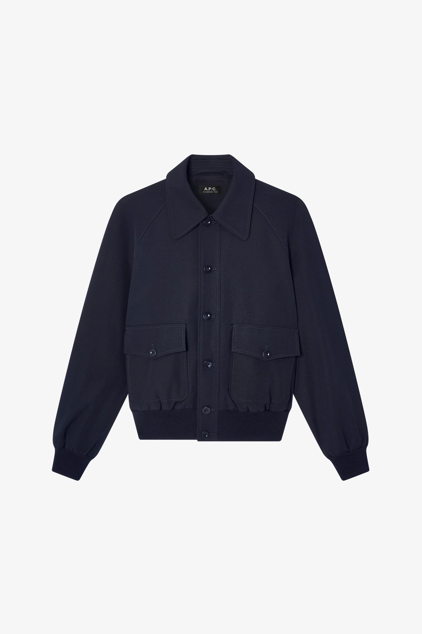 JACKET BUTTONED RAGLAN SLEEVE DARK NAVY 1
