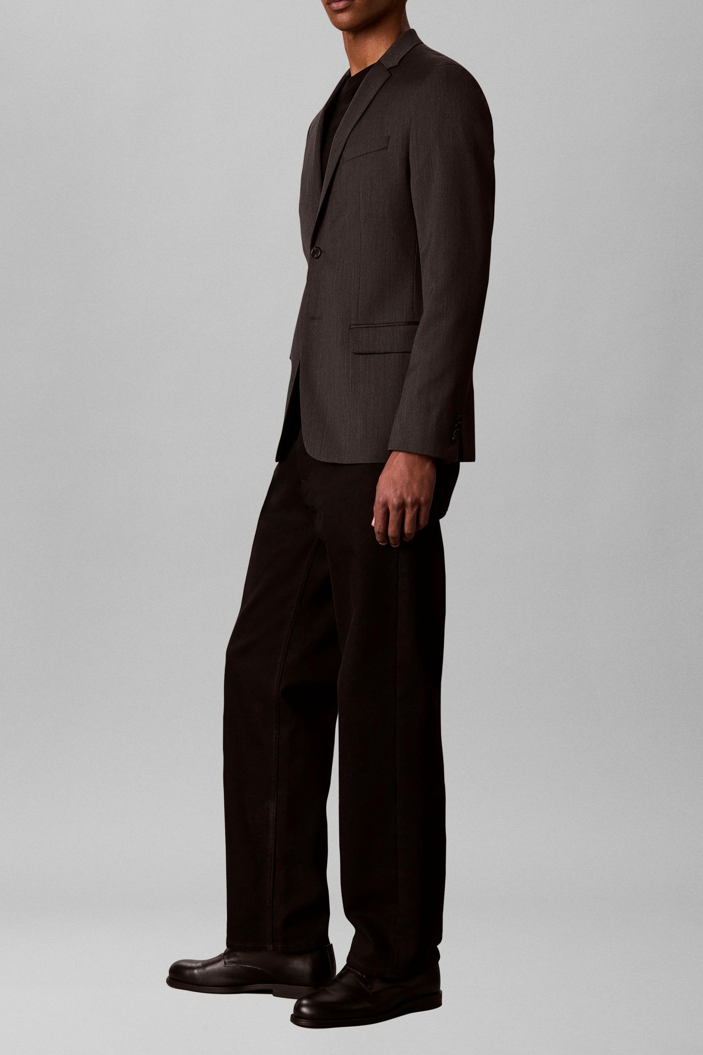 LS MICRO HERRINGBONE BLAZER VOLCANIC ASH 5