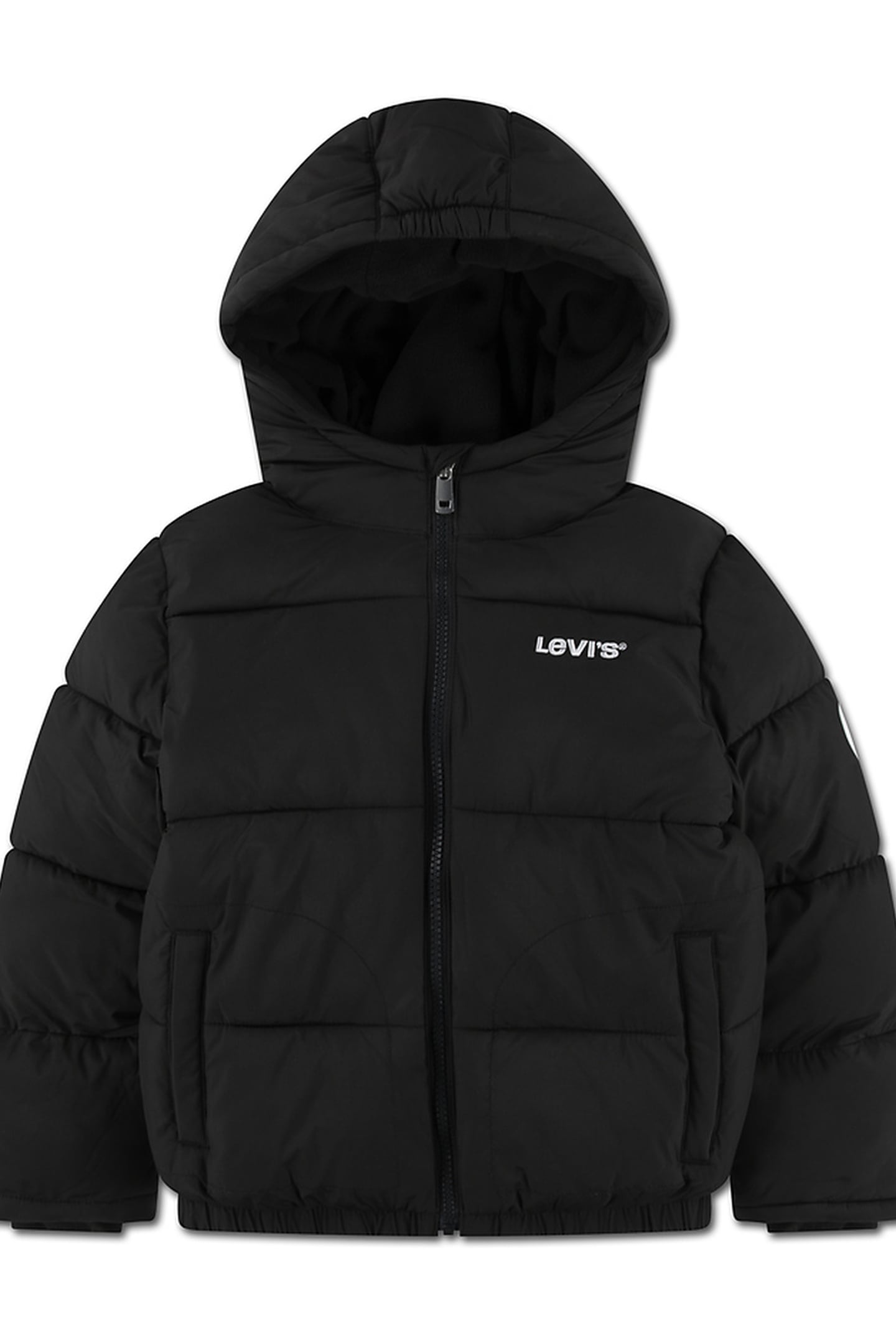 BOYS HVWT PUFFER WITH LOGO ELAS BLACK 1
