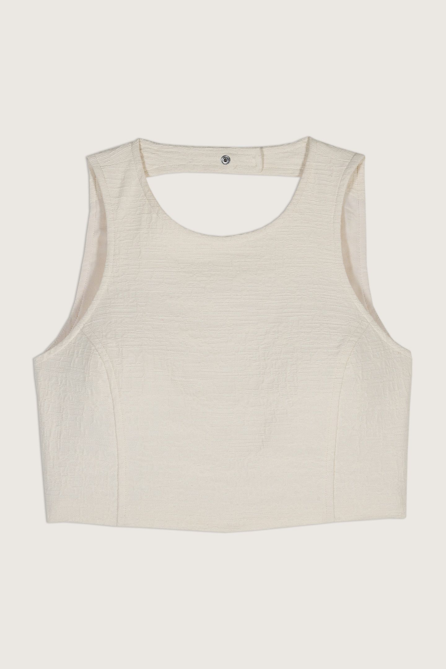 SLEEVELESS TOP ECRU 3