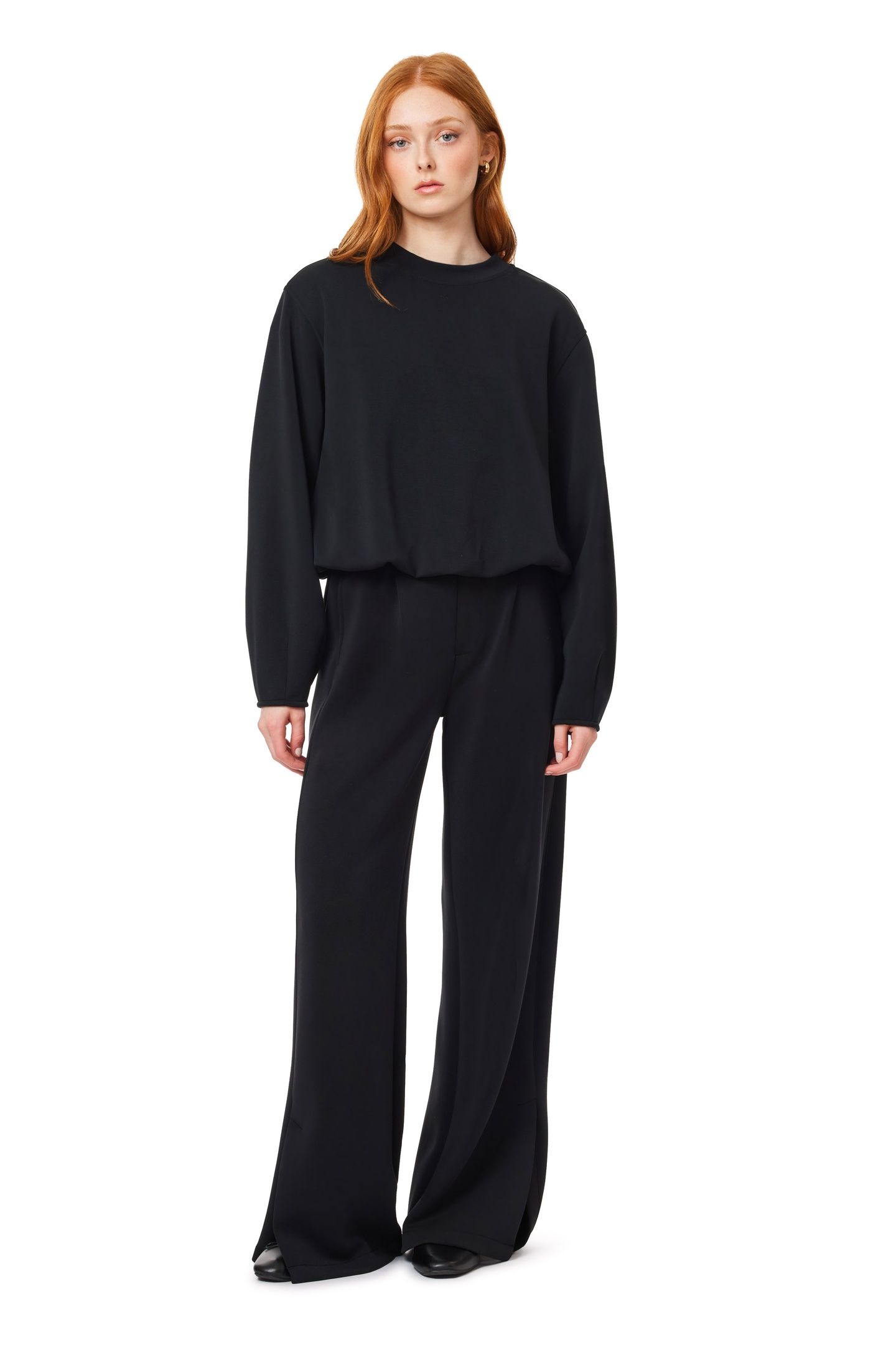 BUBBLE HEM CREWNECK BLACK NIGHT 3